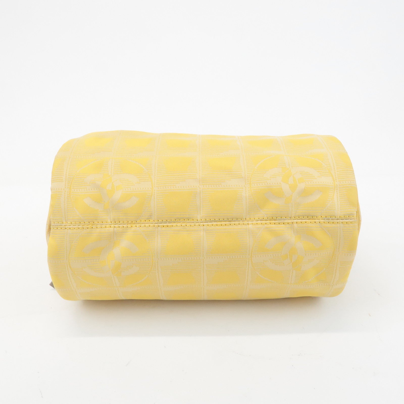 CHANEL New Travel Line Nylon Jacquard Leather Shoulder Bag A17669 Used