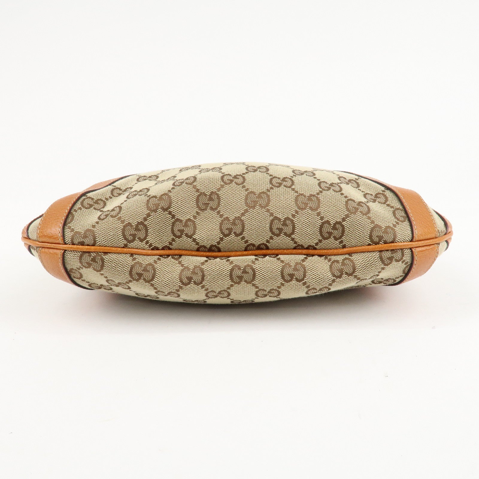 GUCCI GG Canvas Leather 2Way Shoulder Bag Beige Brown 146246 Used