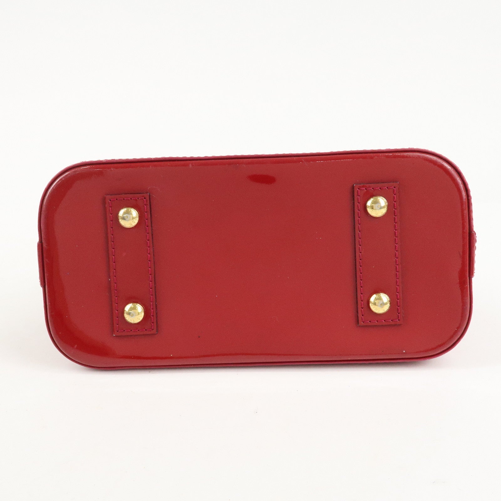 Louis Vuitton Monogram Vernis Alma BB 2Way Bag Red M91606 Used