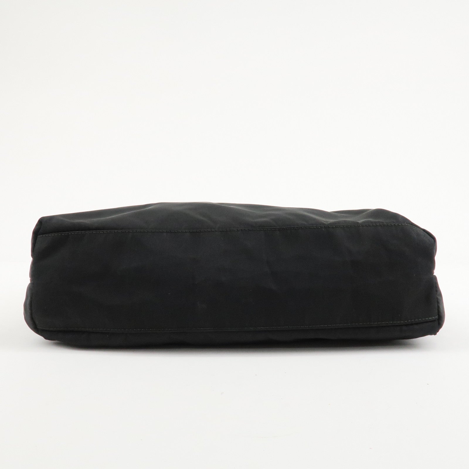PRADA Logo Nylon Tote Bag Shoulder Bag Hand Bag Black B6242 Used