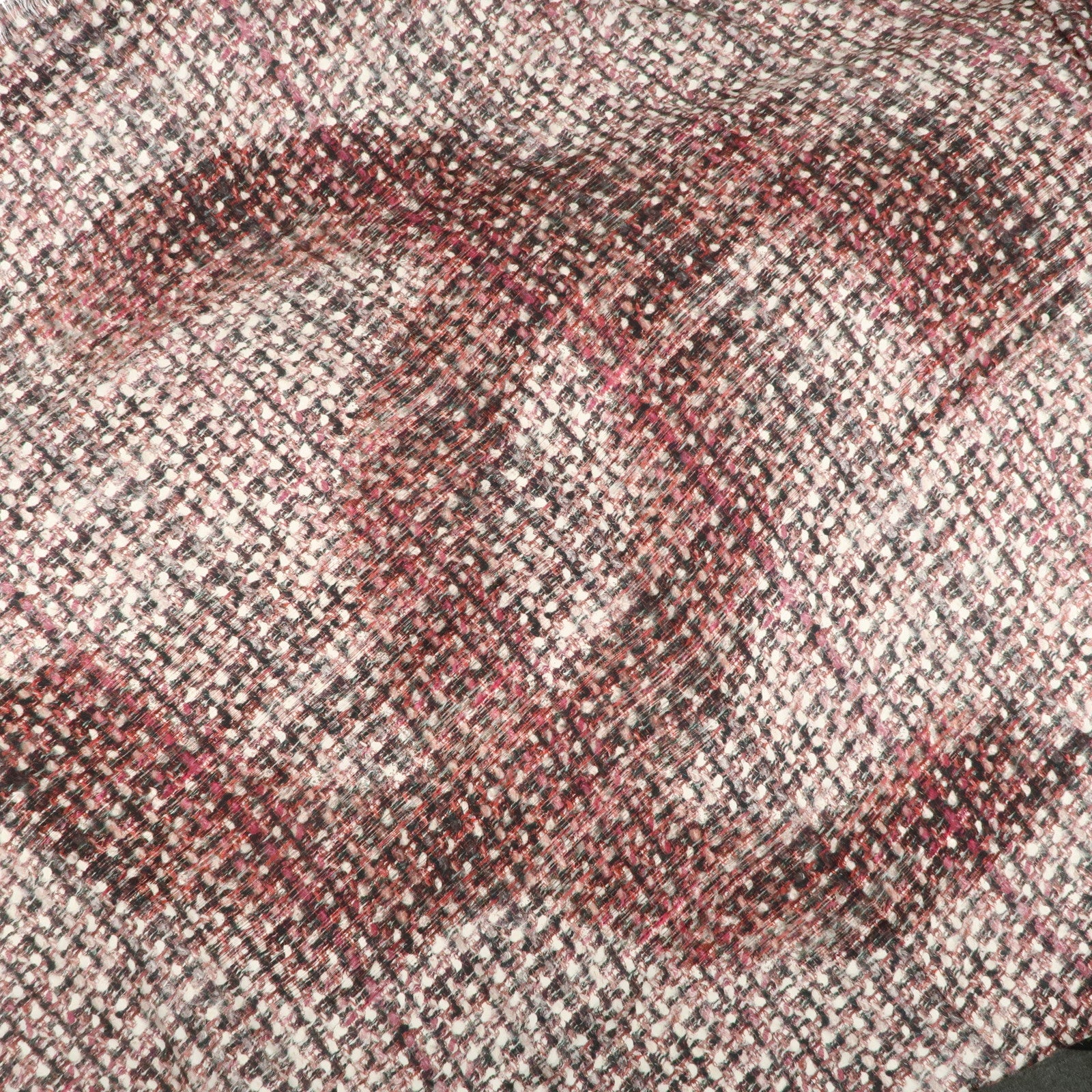 CHANEL Silk 100% COCO Mark Stole Multi Color Used