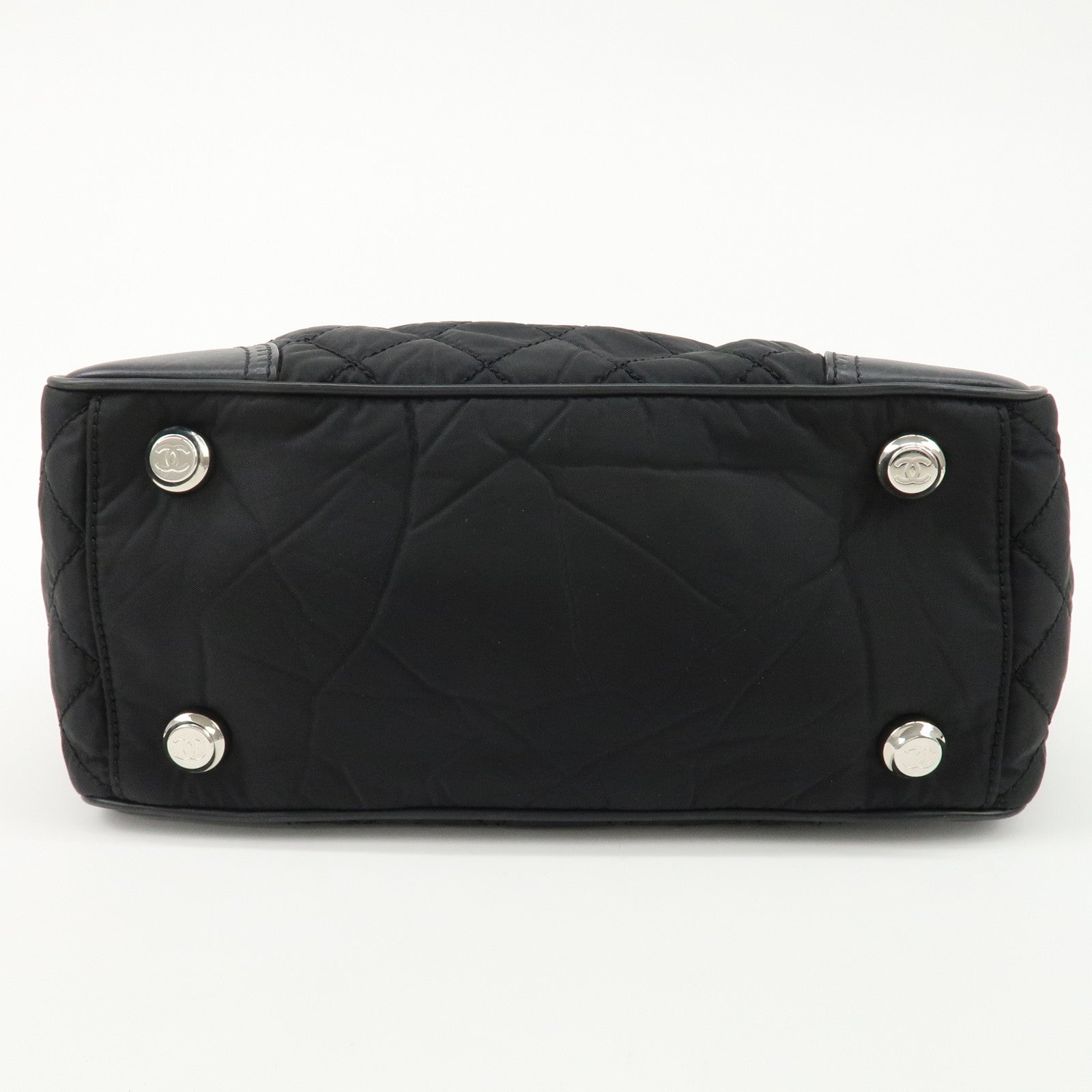 CHANEL Paris New York Wild Stitch Nylon Leather Coco Mark Tote Bag Used