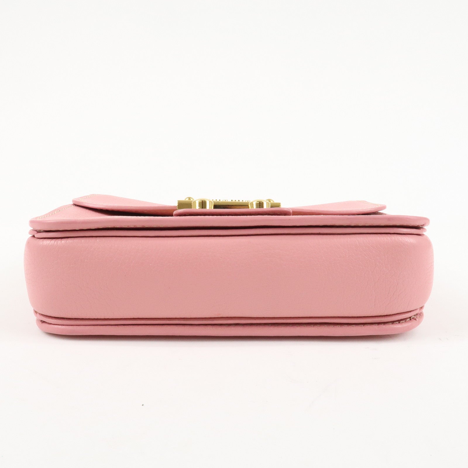 MIU MIU Leather Shoulder Bag Pink RTC460 Used