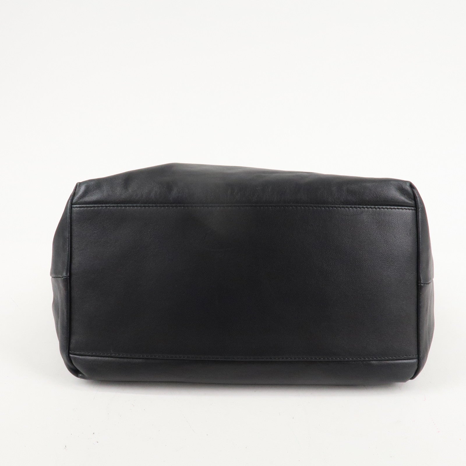 LOEWE Anagram Leather Shoulder Bag Tote Bag Black Used