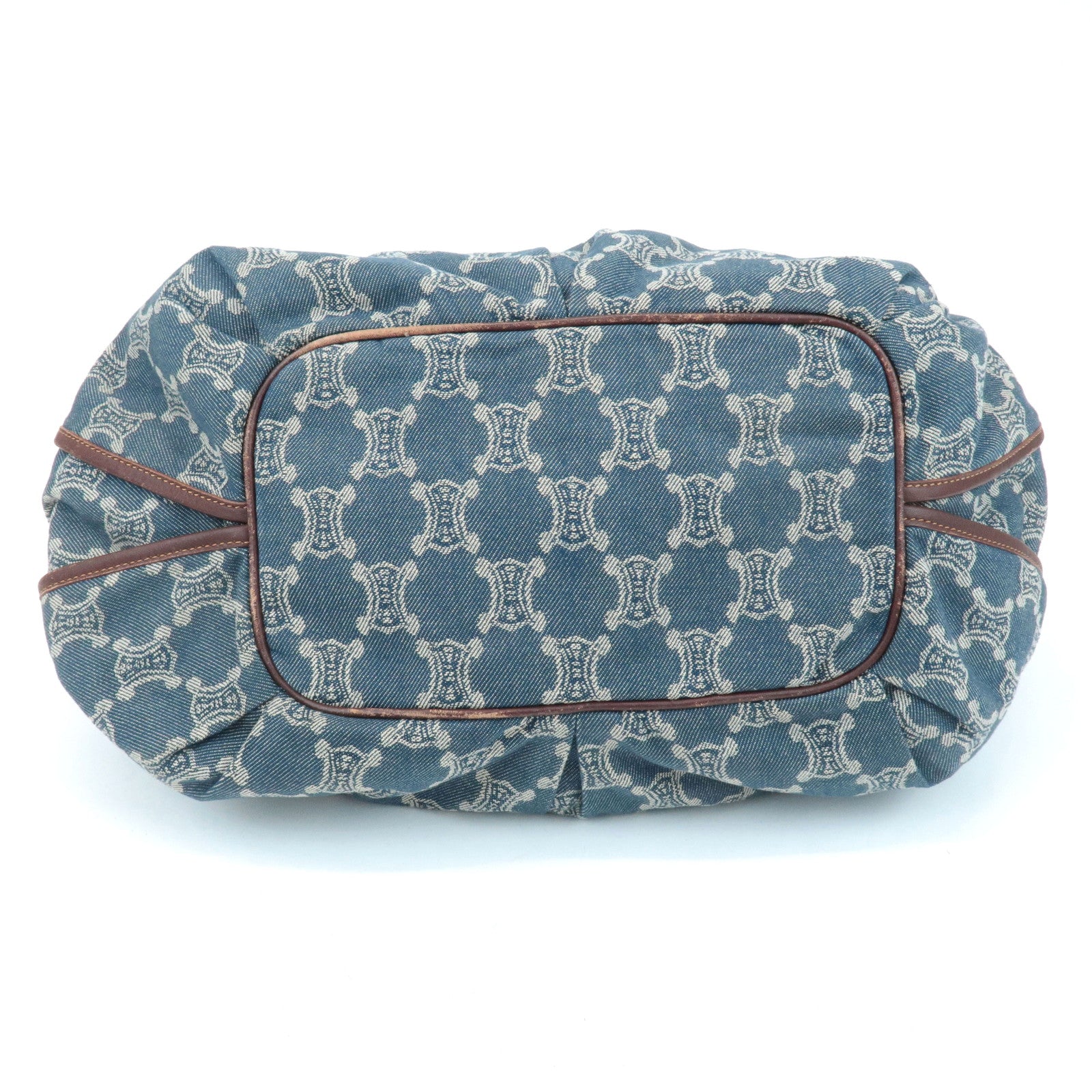 CELINE Macadam Denim Leather Bitter Sweet Shoulder Bag Used