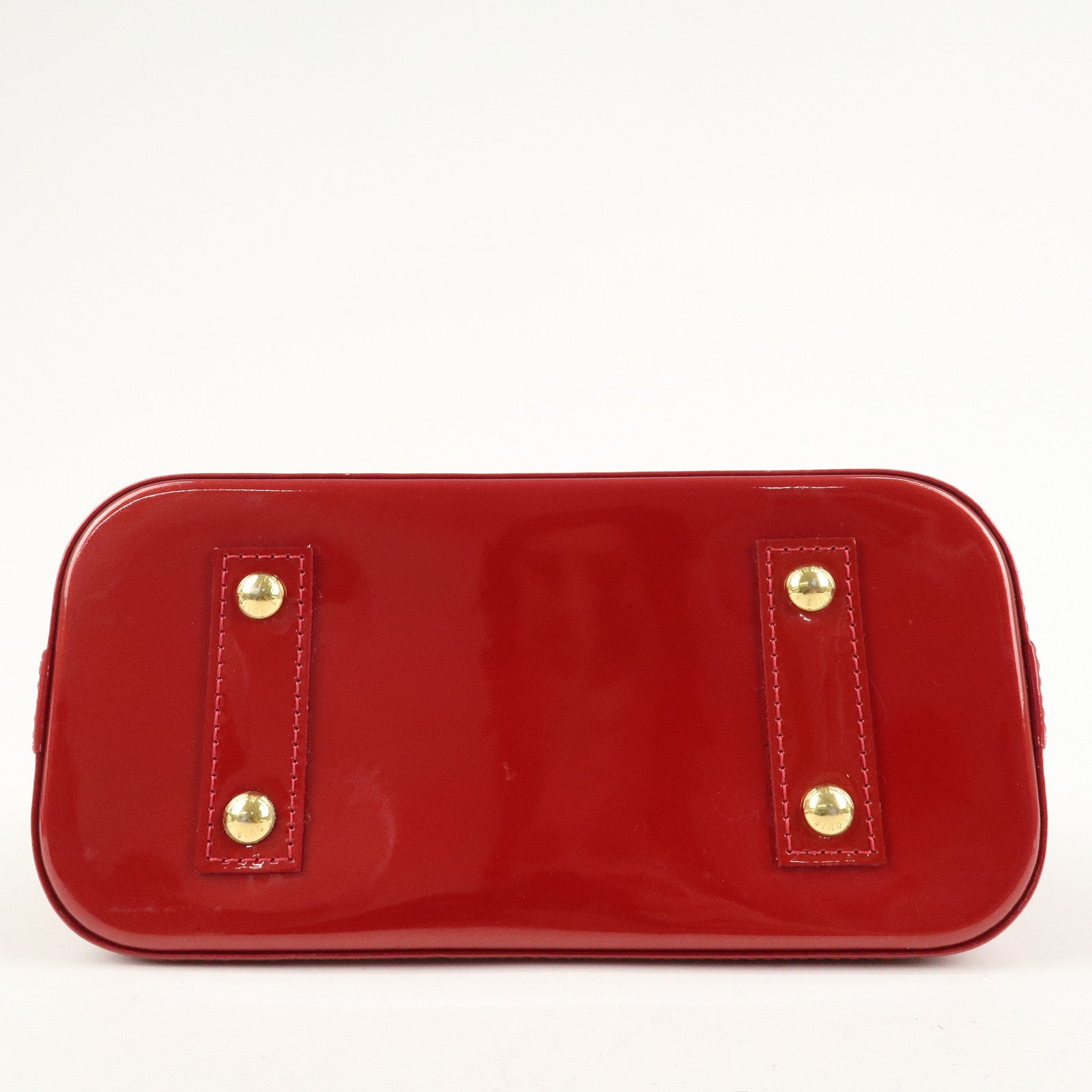 Louis Vuitton Monogram Vernis Alma BB 2Way Bag Red M91606 Used