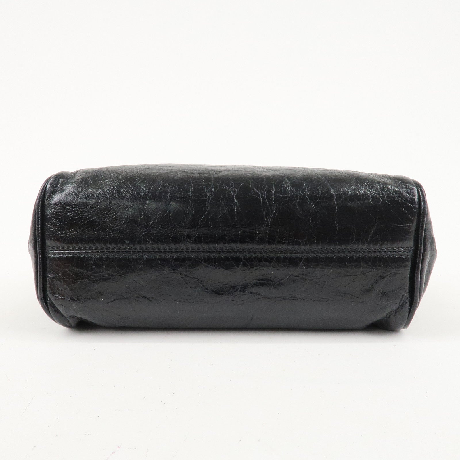 MIU MIU Leather Shoulder Bag Hand Bag Black Used