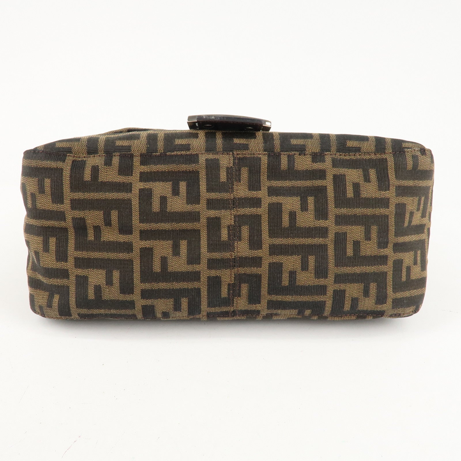 FENDI Mamma Baguette Zucca Canvas Leather Shoulder Bag 26325 Used