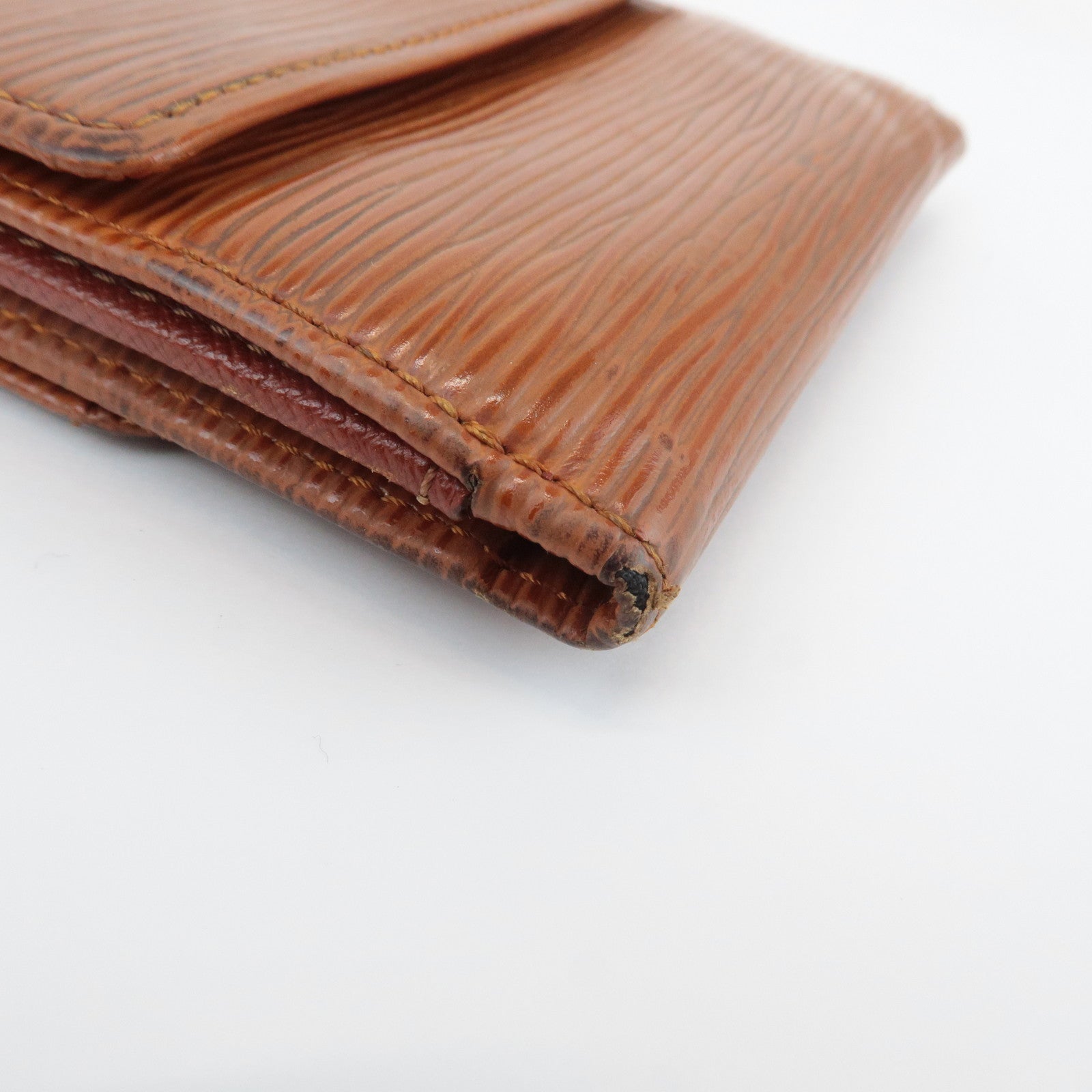 Louis Vuitton Set of 2 Epi Wallet Noir Kenya Brown M63642 M63483 Used