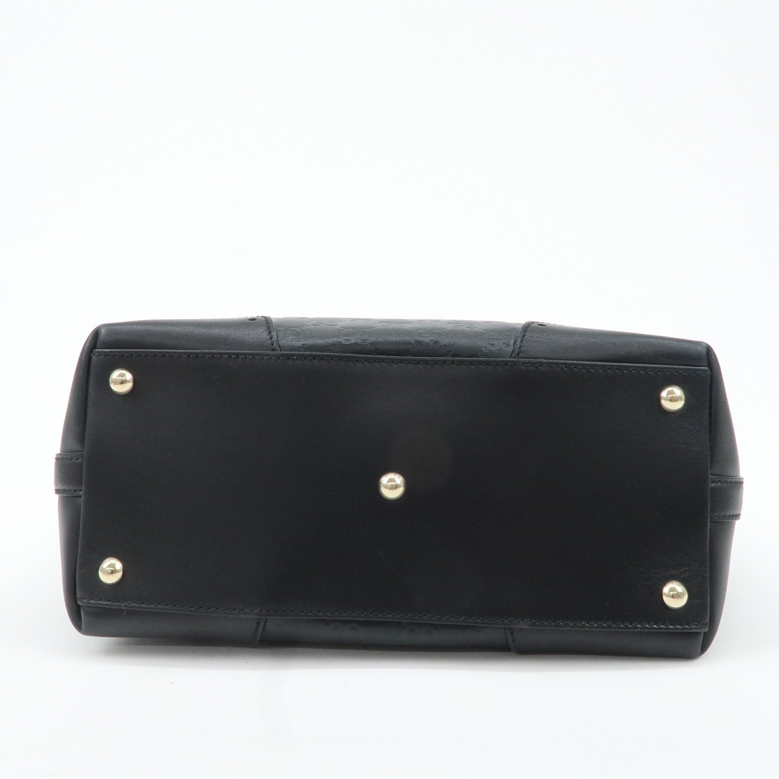 GUCCI Guccissima Leather Tote Bag Hand Bag Black 145993 Used