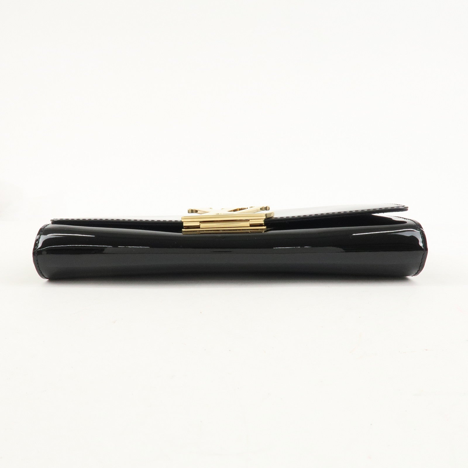 Louis Vuitton Vernis Pochette Louise EW Clutch Bag Noir M90083 Used