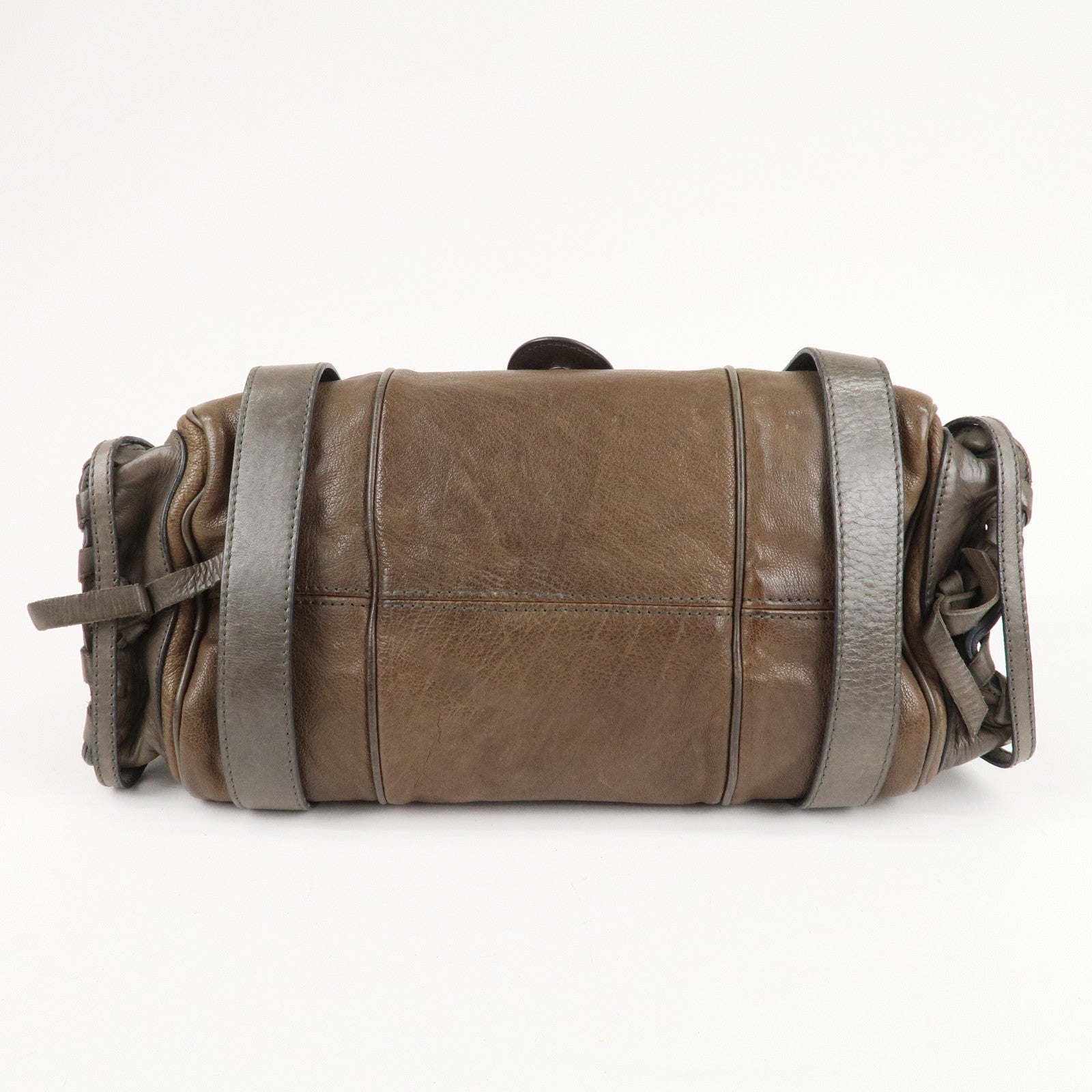 Chloe Leather Silverado Boston Bag Shoulder Bag Brown Used