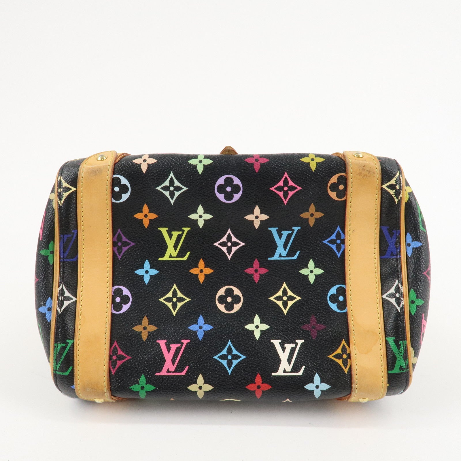 Louis Vuitton Monogram Multicolor Priscilla Hand Bag Noir M40097 Used