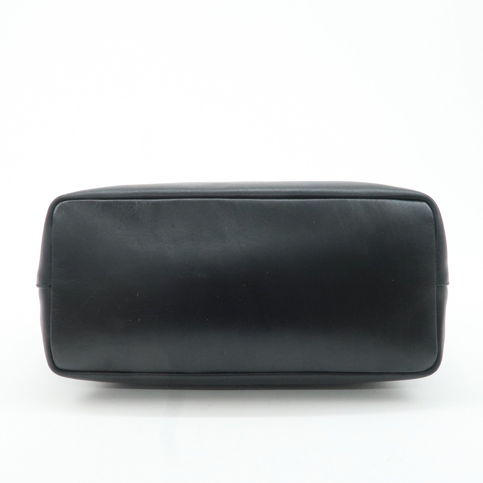 GUCCI Bamboo Leather 2Way Shoulder Bag Black 000.0833 Used