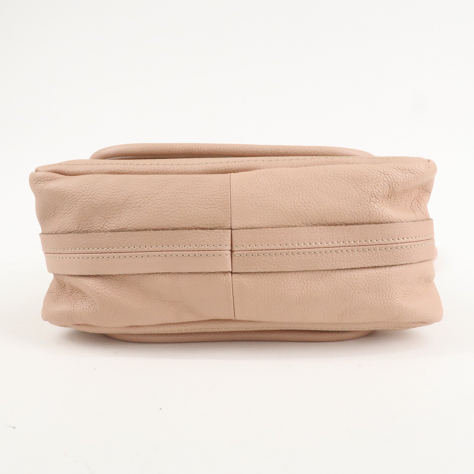 Chloe Paraty Leather 2Way Tote Bag HandBag Shoulder Bag Pink Beige Used