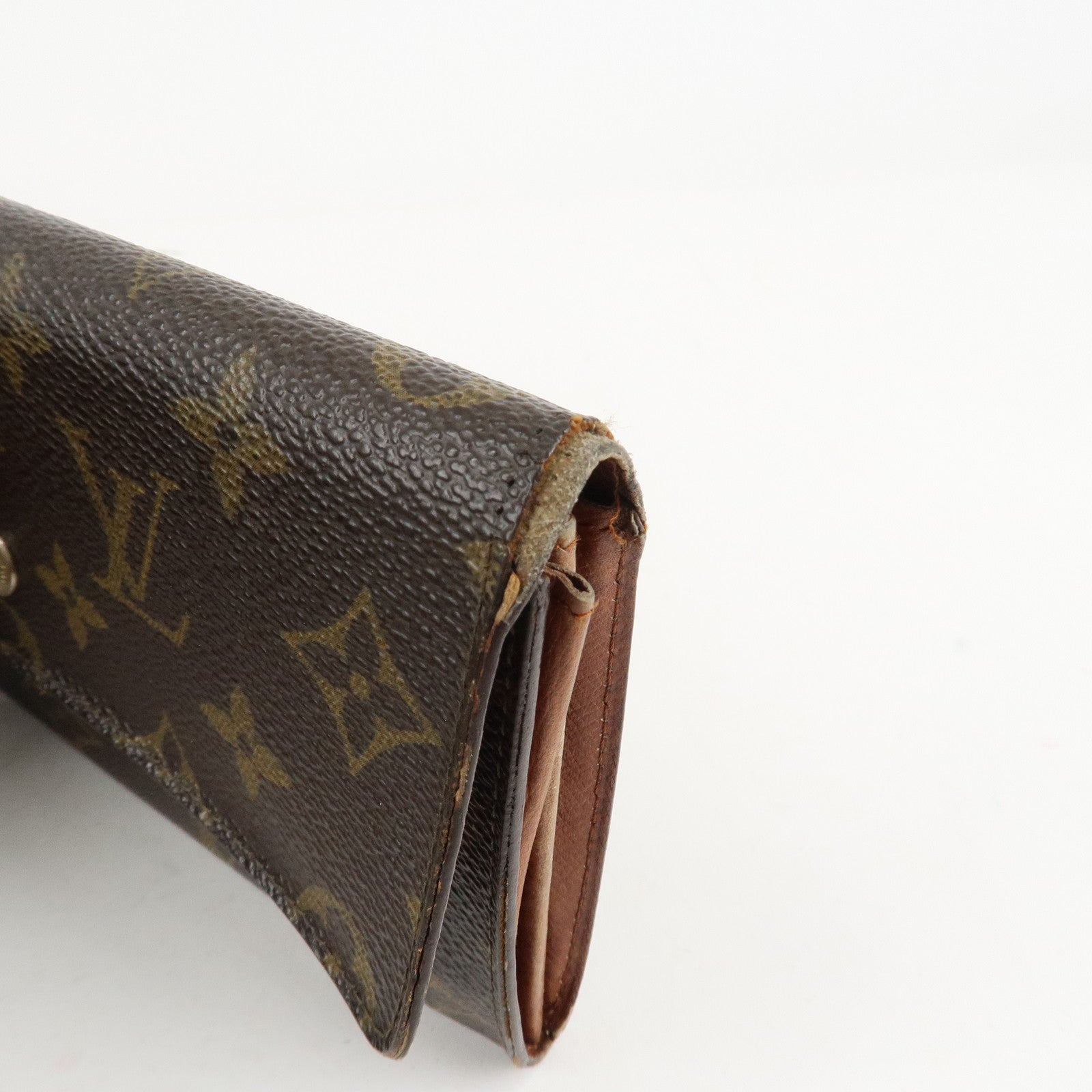 Louis Vuitton Monogram Set of 2 Long Wallet Brown M61723 Used