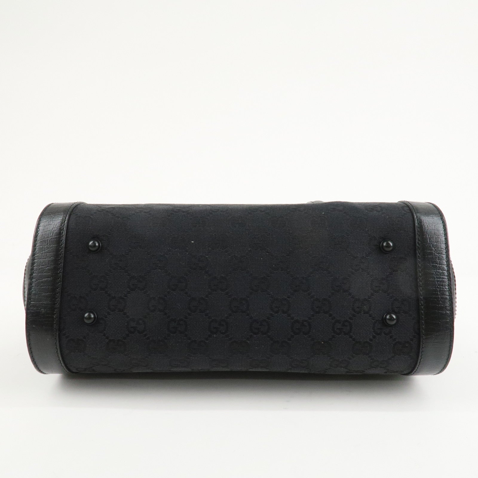 GUCCI Bamboo GG Canvas Leather Shoulder Bag 111713 Used