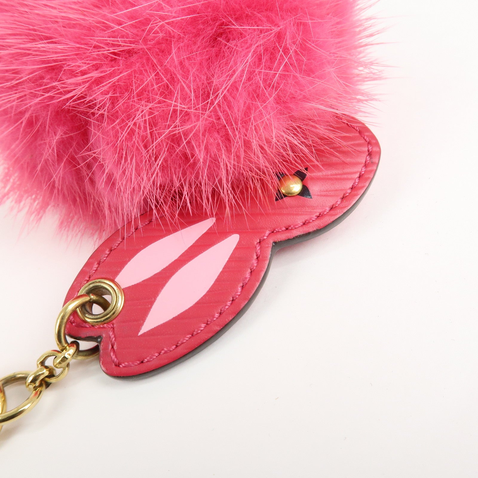 Louis Vuitton Porte Cles Mother's Day Fur Bag Charm Rabbit M62571 Used