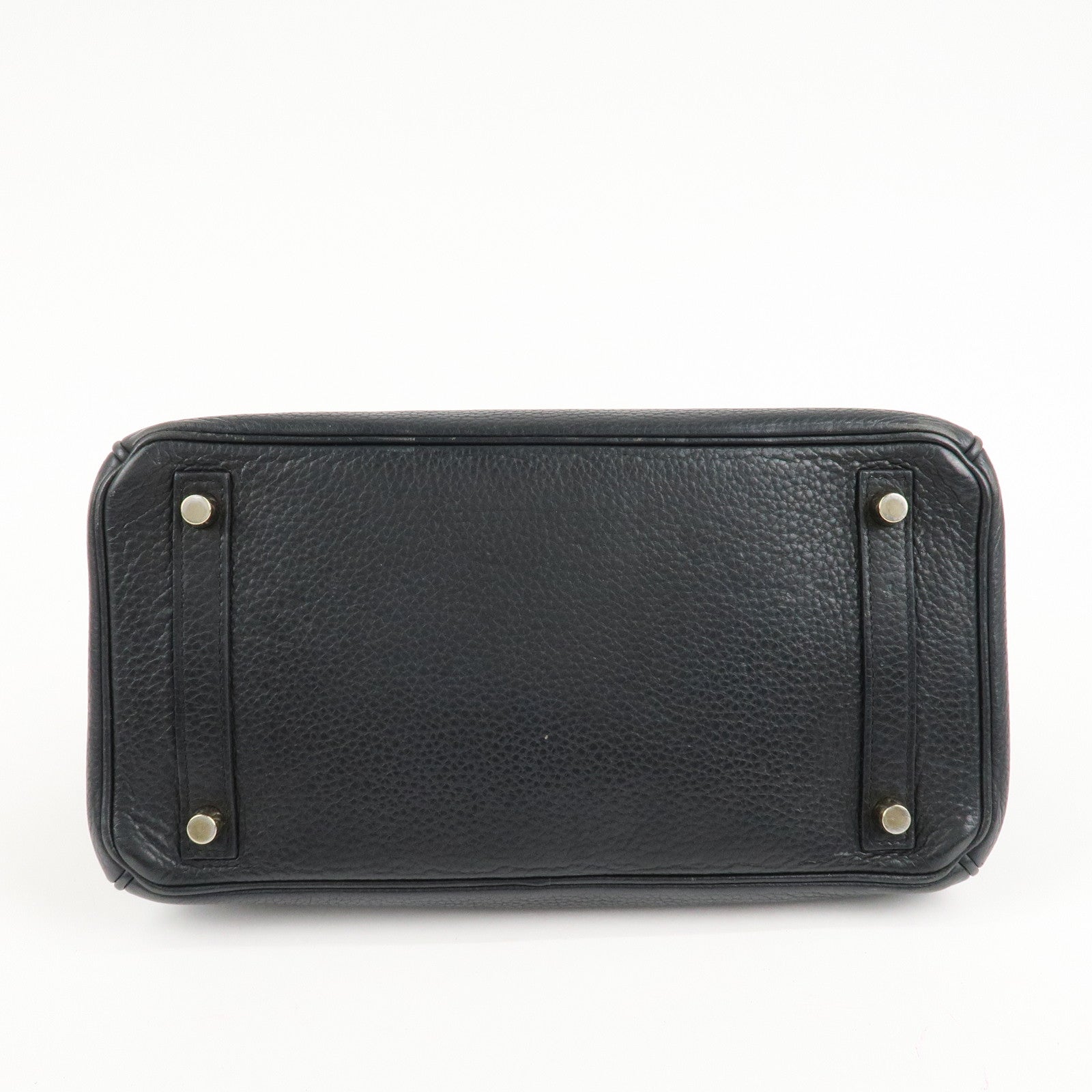 HERMES Taurillon Clemence Birkin 30 M stamped Black Gold Used