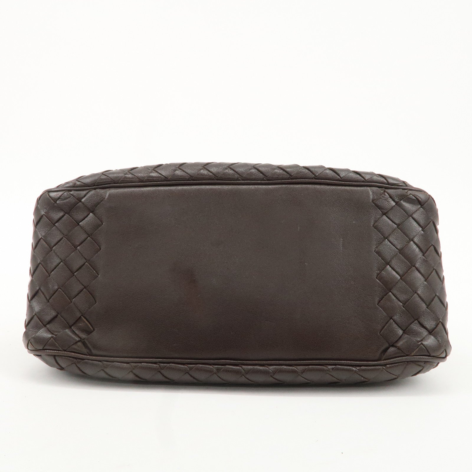 BOTTEGA VENETA Intrecciato Leather One-shoulder Bag Brown 142467 Used