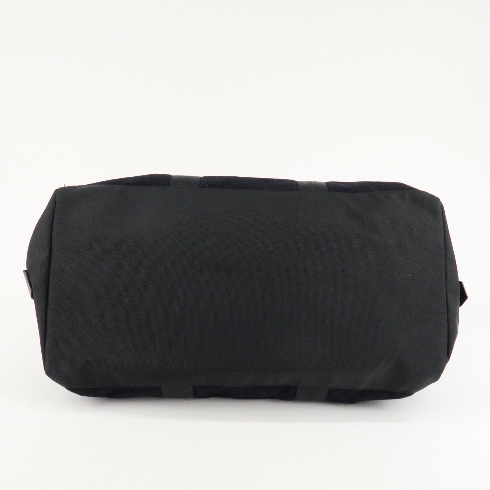 CHANEL Sports Line Felt Nylon Leather Boston Bag Black Used