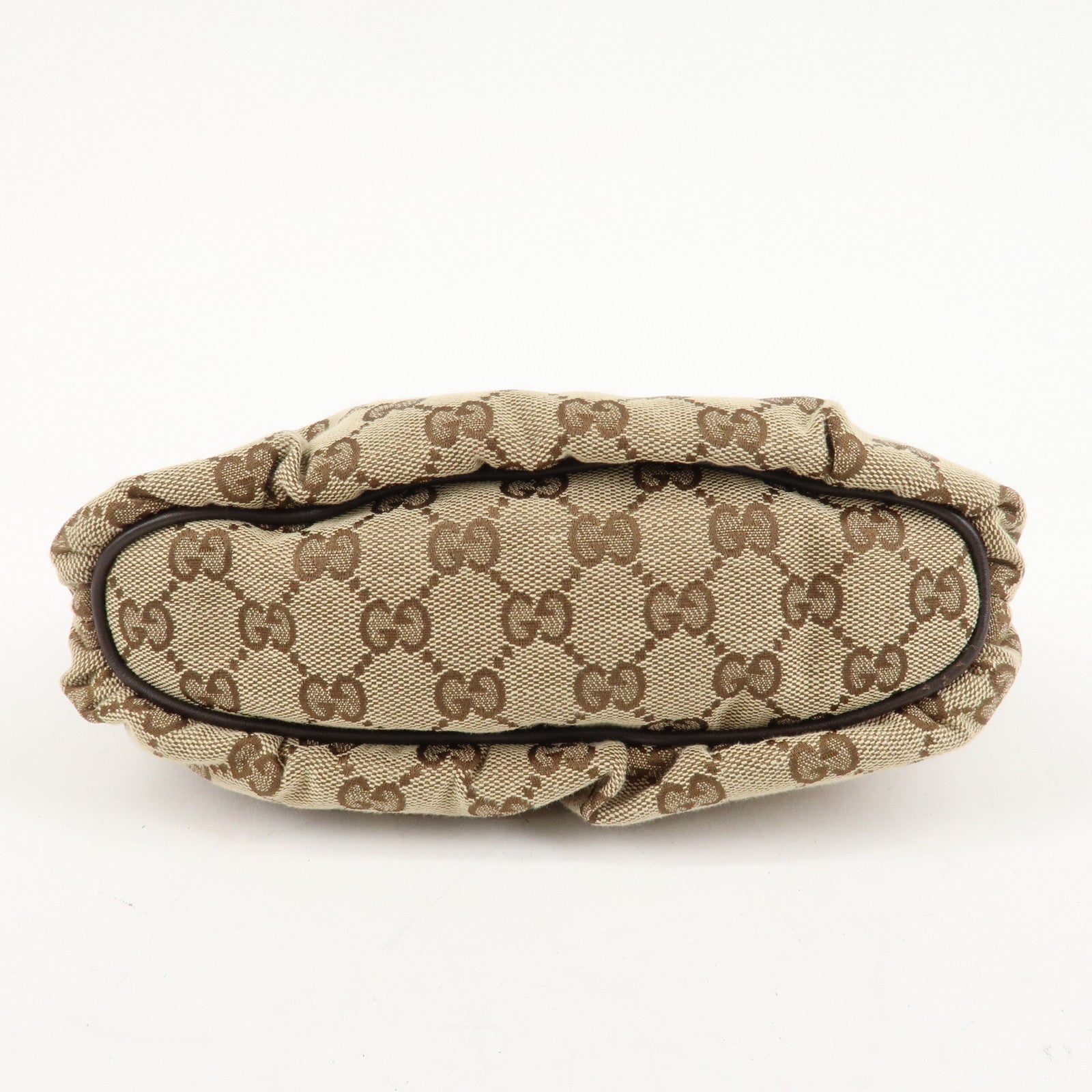GUCCI Sherry GG Canvas Leather Shoulder Bag Beige Brown 224093 Used