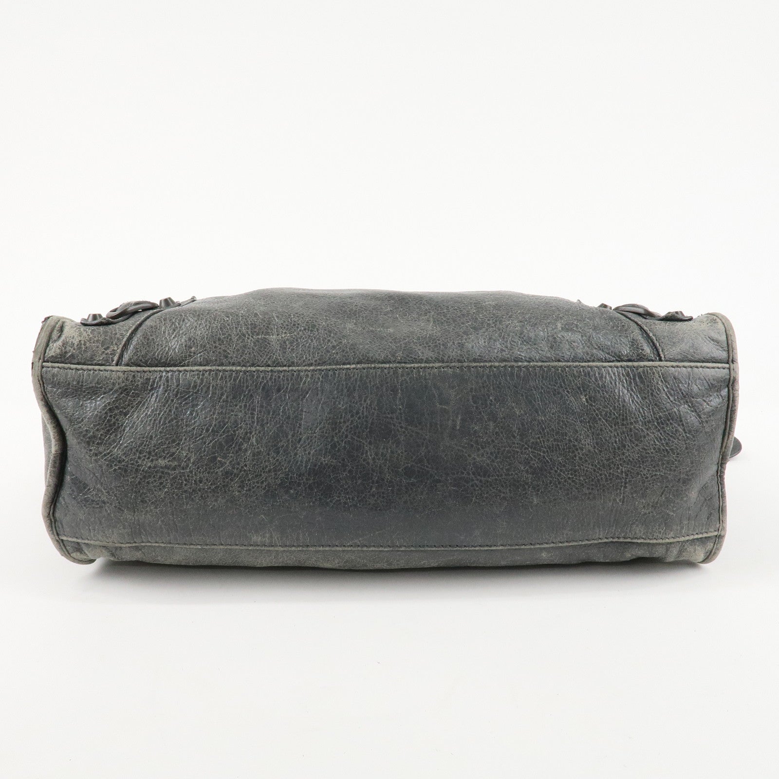 BALENCIAGA The City Leather 2Way Shoulder Bag Gray 115748 Used