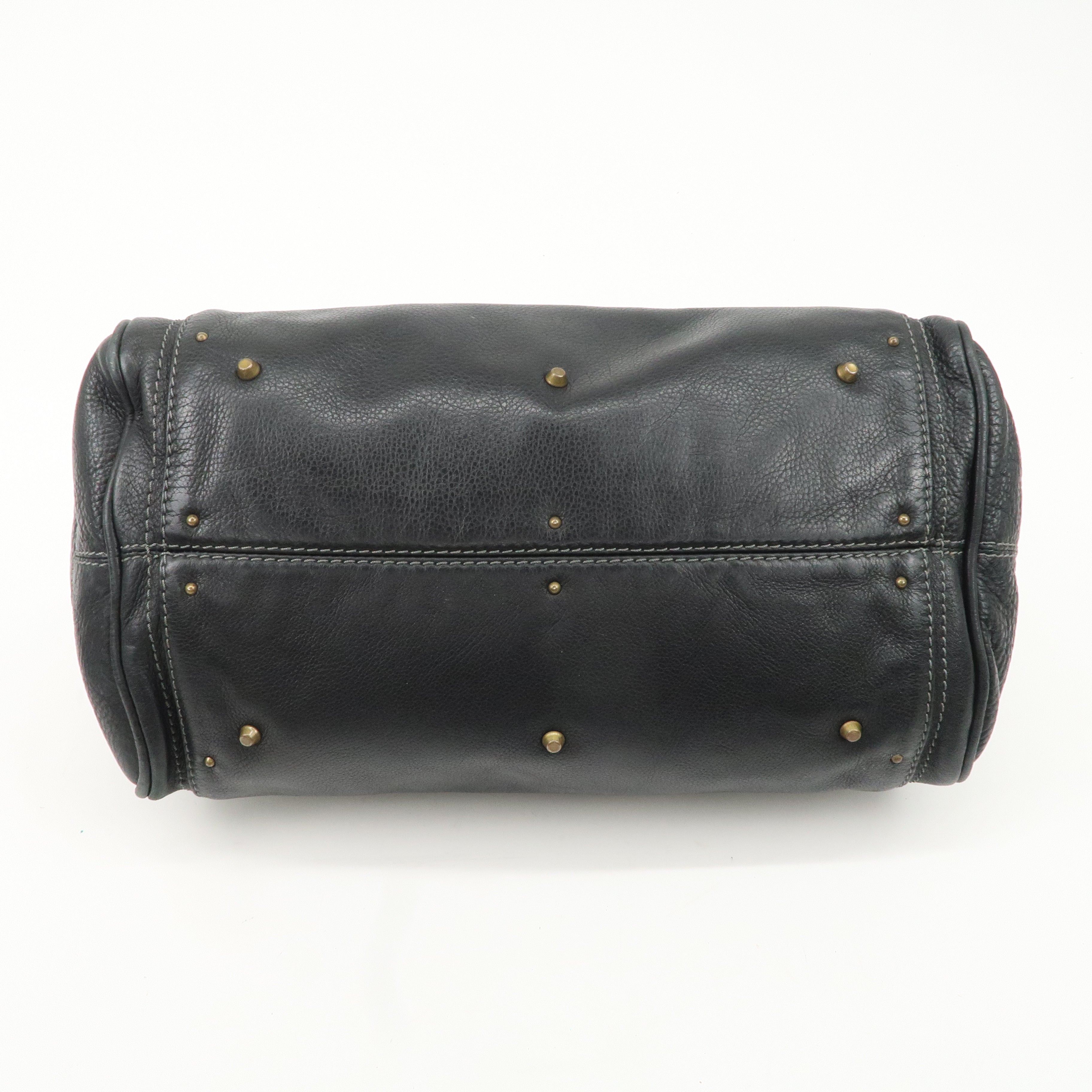 Chloe Paddington Leather Shoulder Bag Hand Bag Black Used
