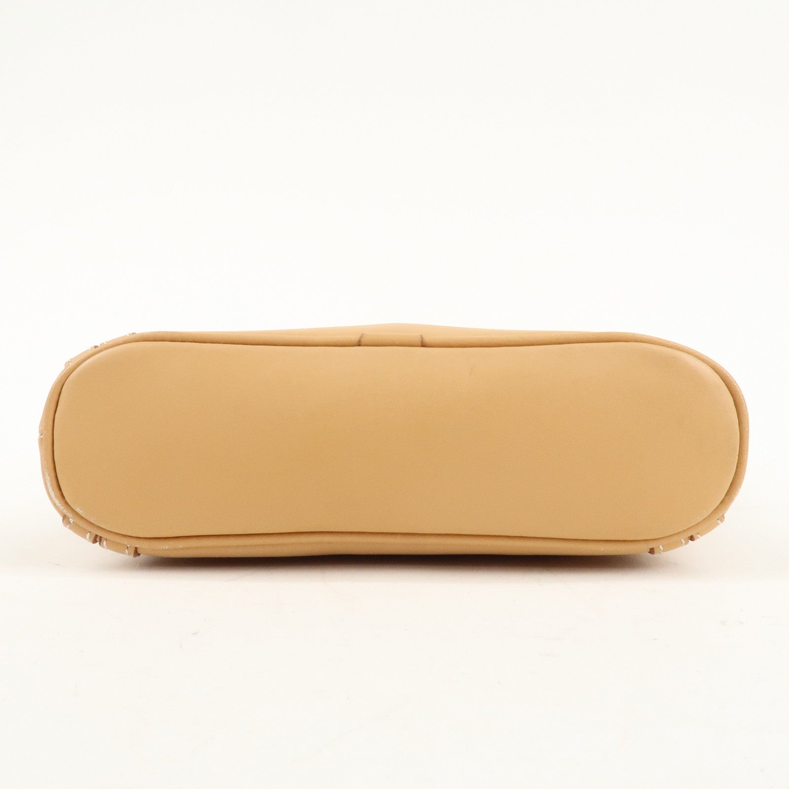 BURBERRY Leather Shoulder Bag Crossbody Bag Beige Used