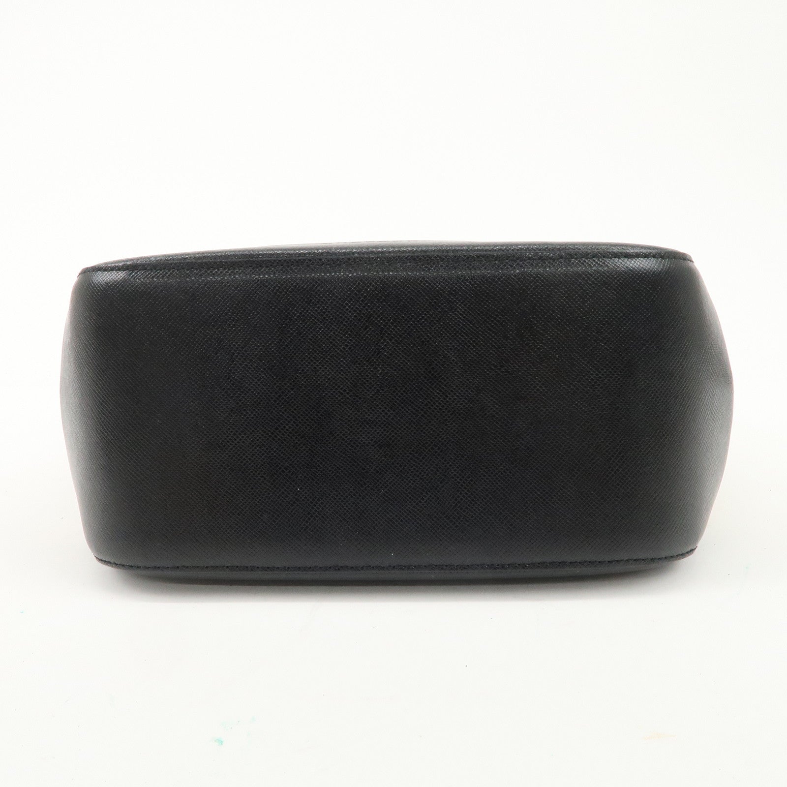 BURBERRY Nova Plaid Canvas Leather Shoulder Bag Hand Bag Black Used