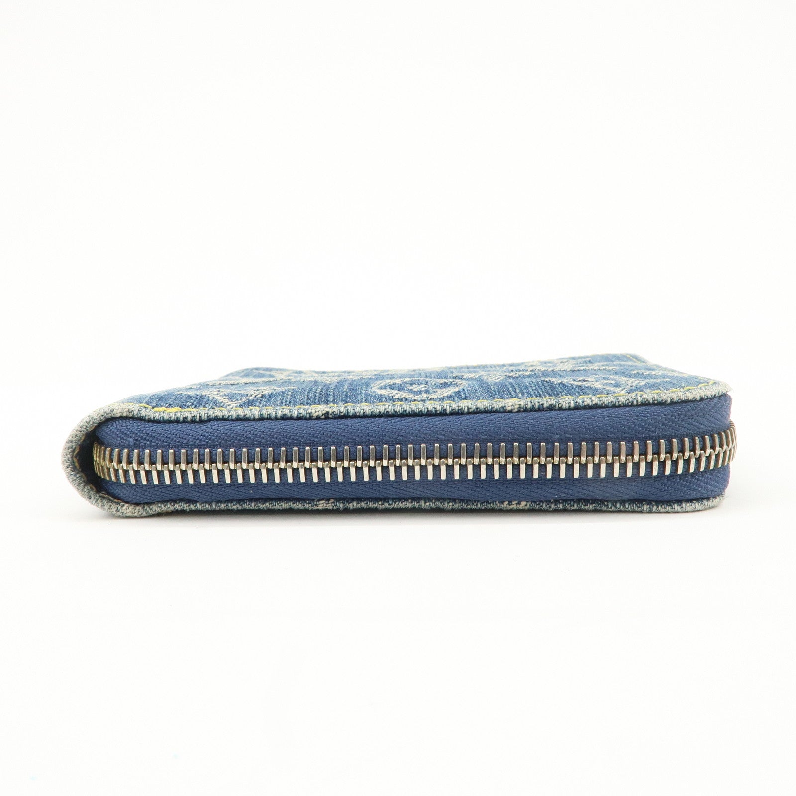 Louis Vuitton Monogram Denim Mini Zippy Wallet M95342 Blue Used