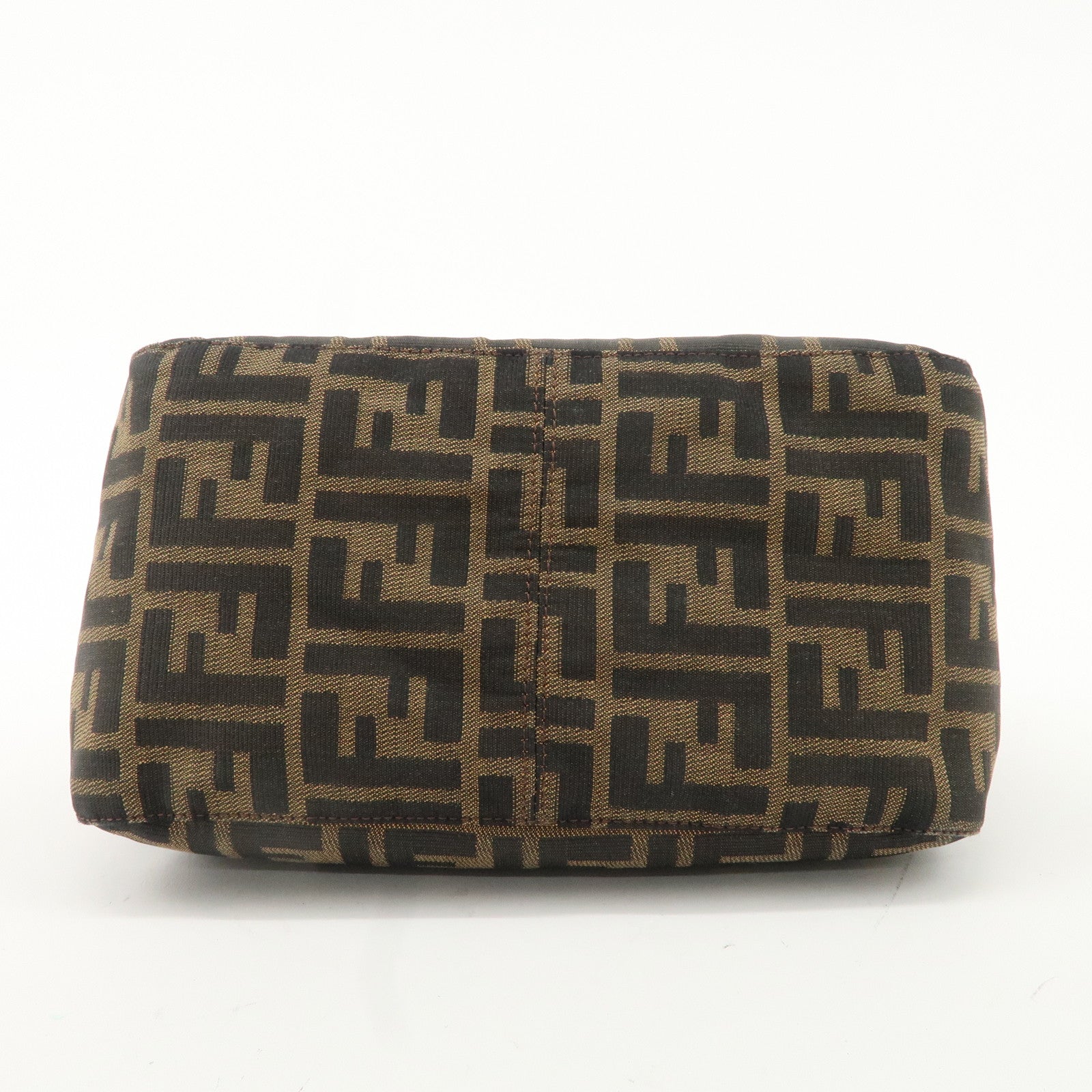 FENDI Zucca Canvas Leather Shoulder Bag Hand Bag 26423Used F/S Used