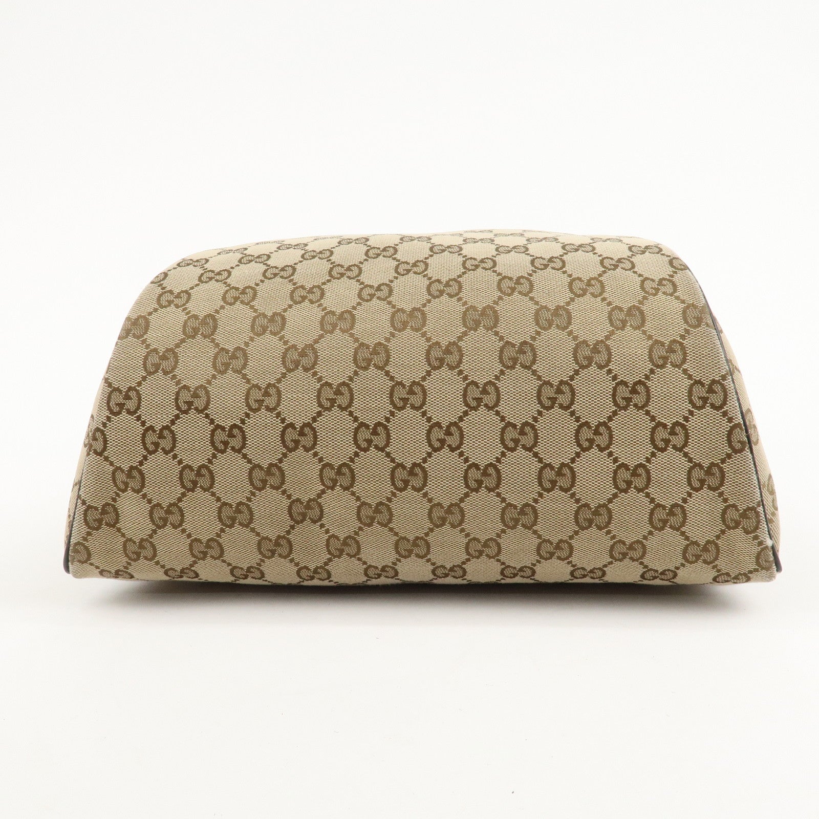 GUCCI GG Canvas Leather Backpack Beige Brown 449906 Used