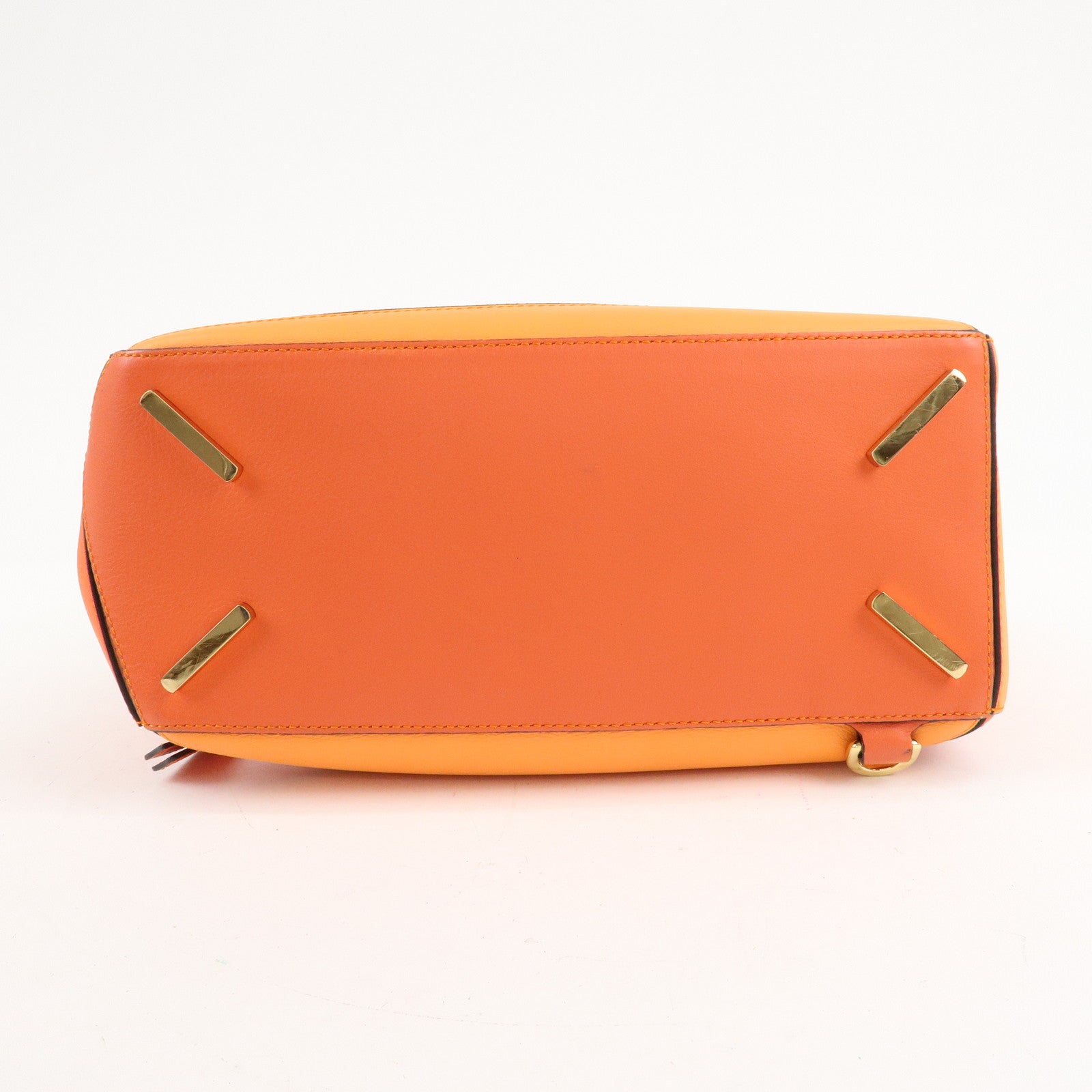 LOEWE Leather Puzzle Bag Medium 2Way Bag Shoulder Bag Orange Used