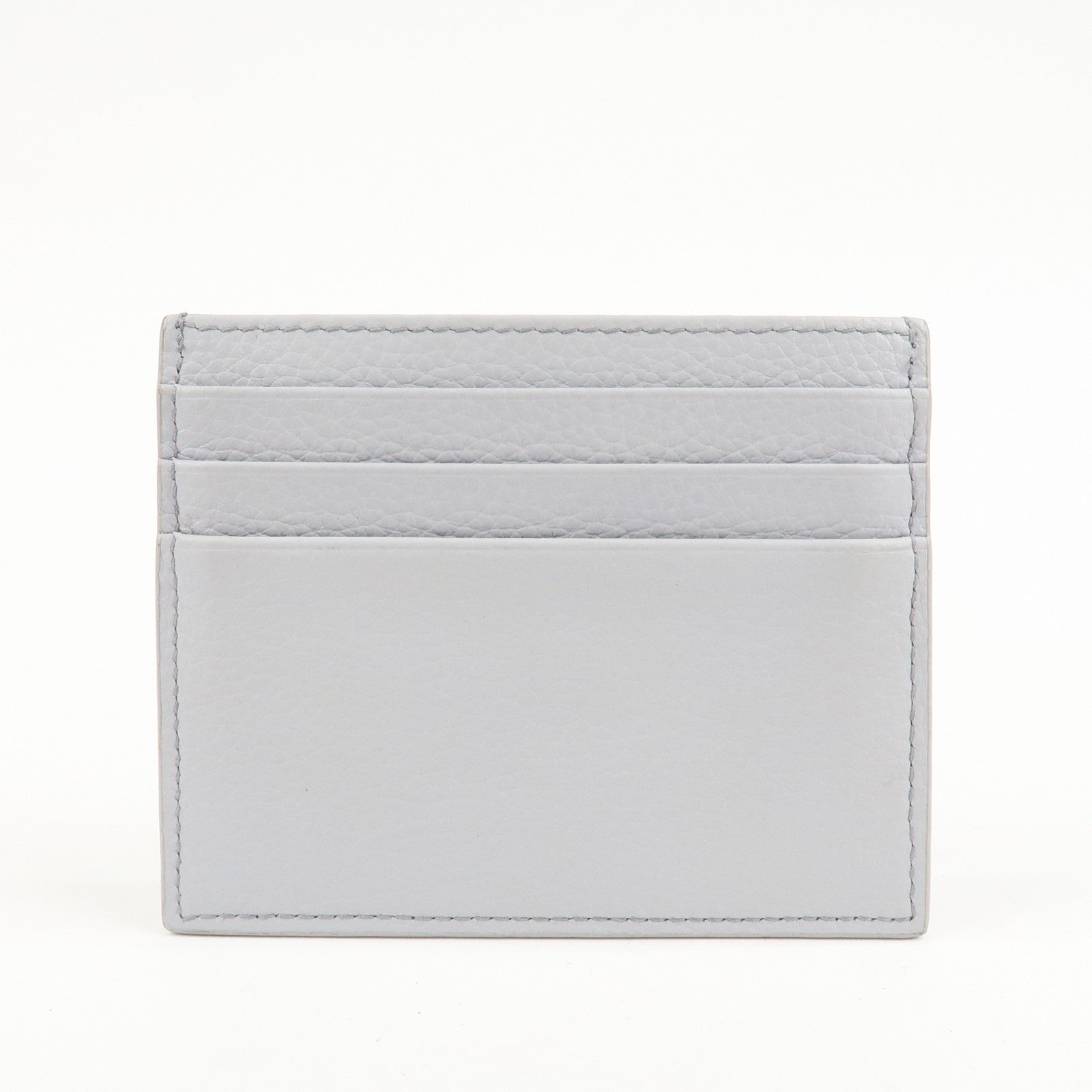 MIU MIU leather Card Case Coin Case Light Gray 5MC081 Used