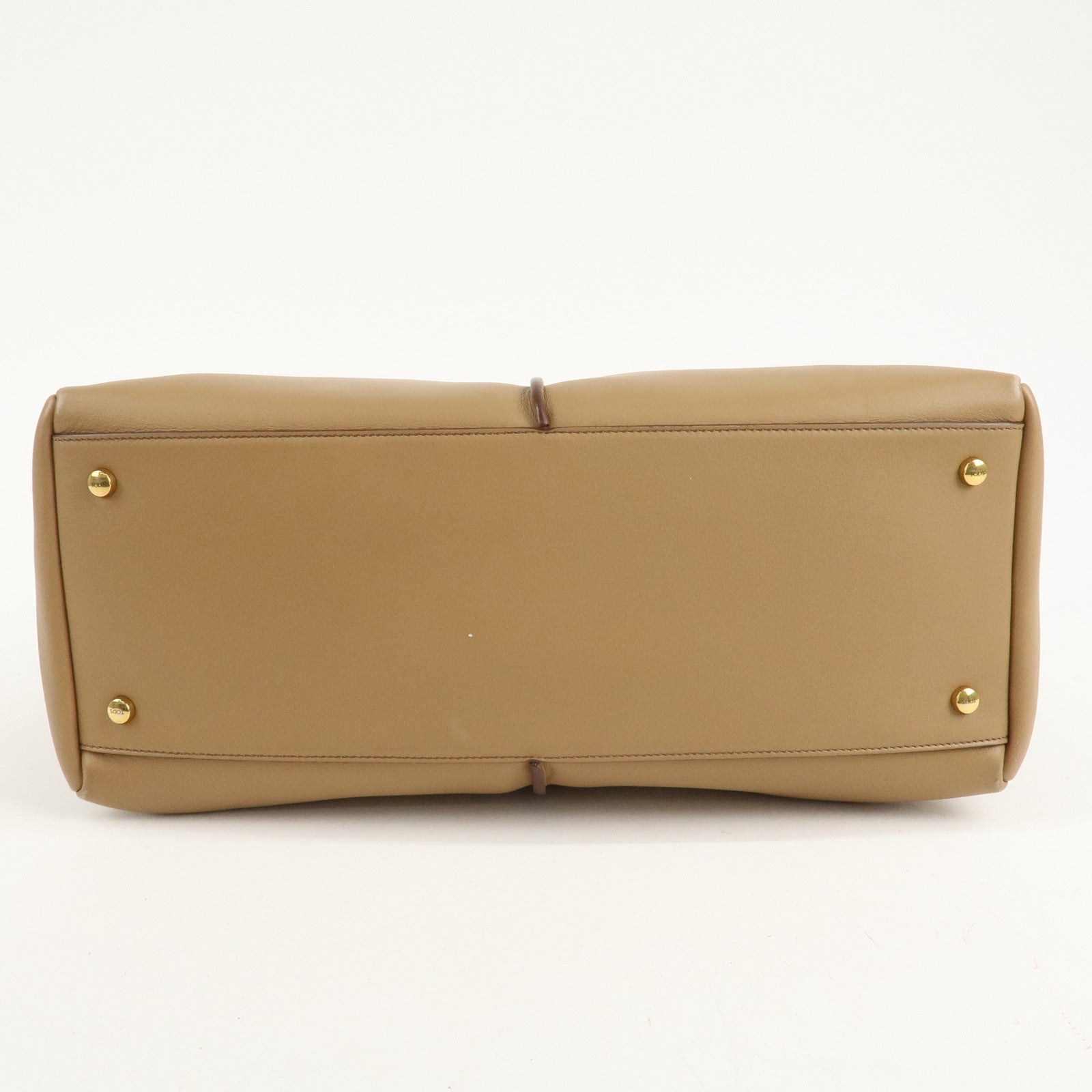 TOD'S D Styling Leather 2Way Shoulder Bag Hand Bag Beige Used