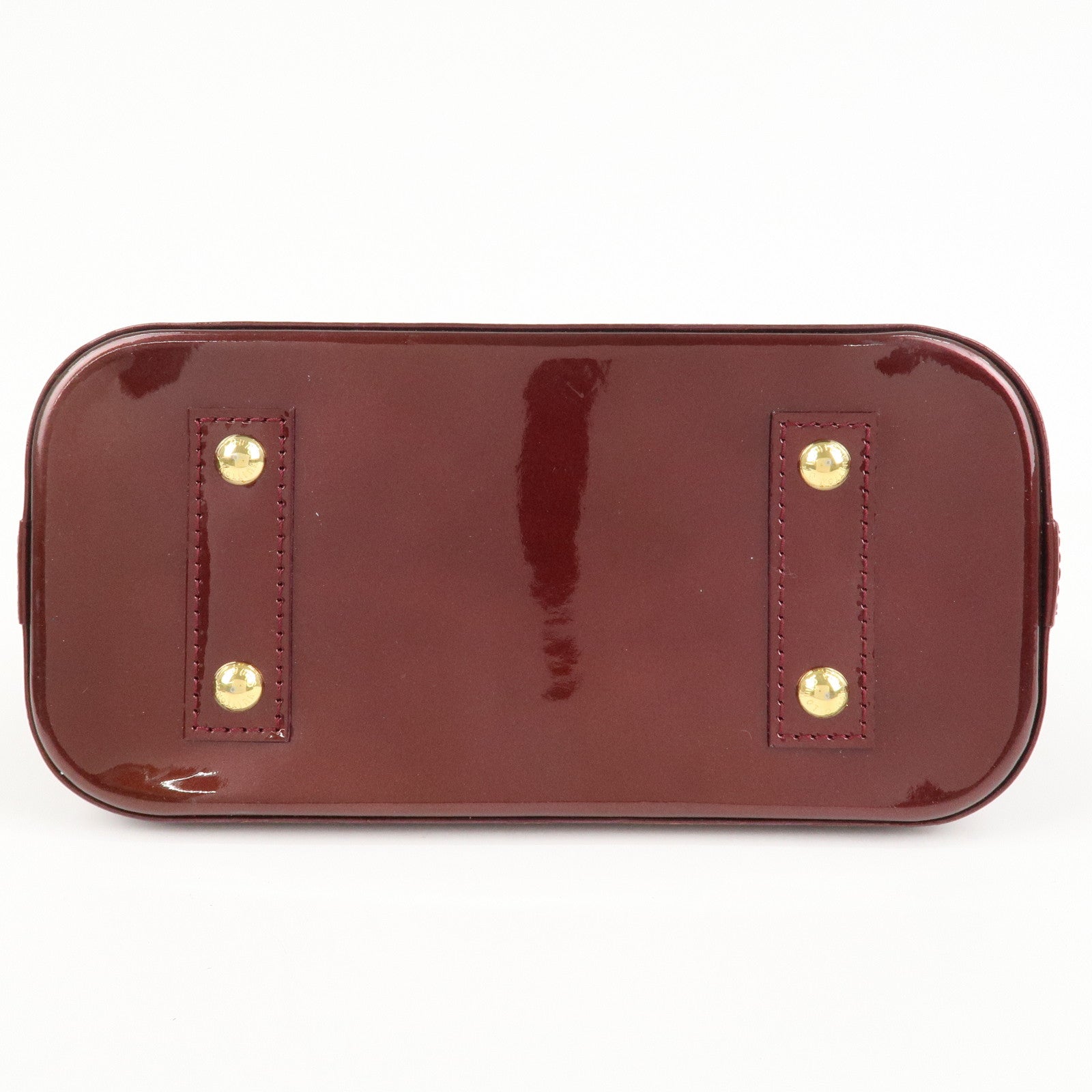 Louis Vuitton Monogram Vernis Alma BB Hand Bag Griotte M90231 Used