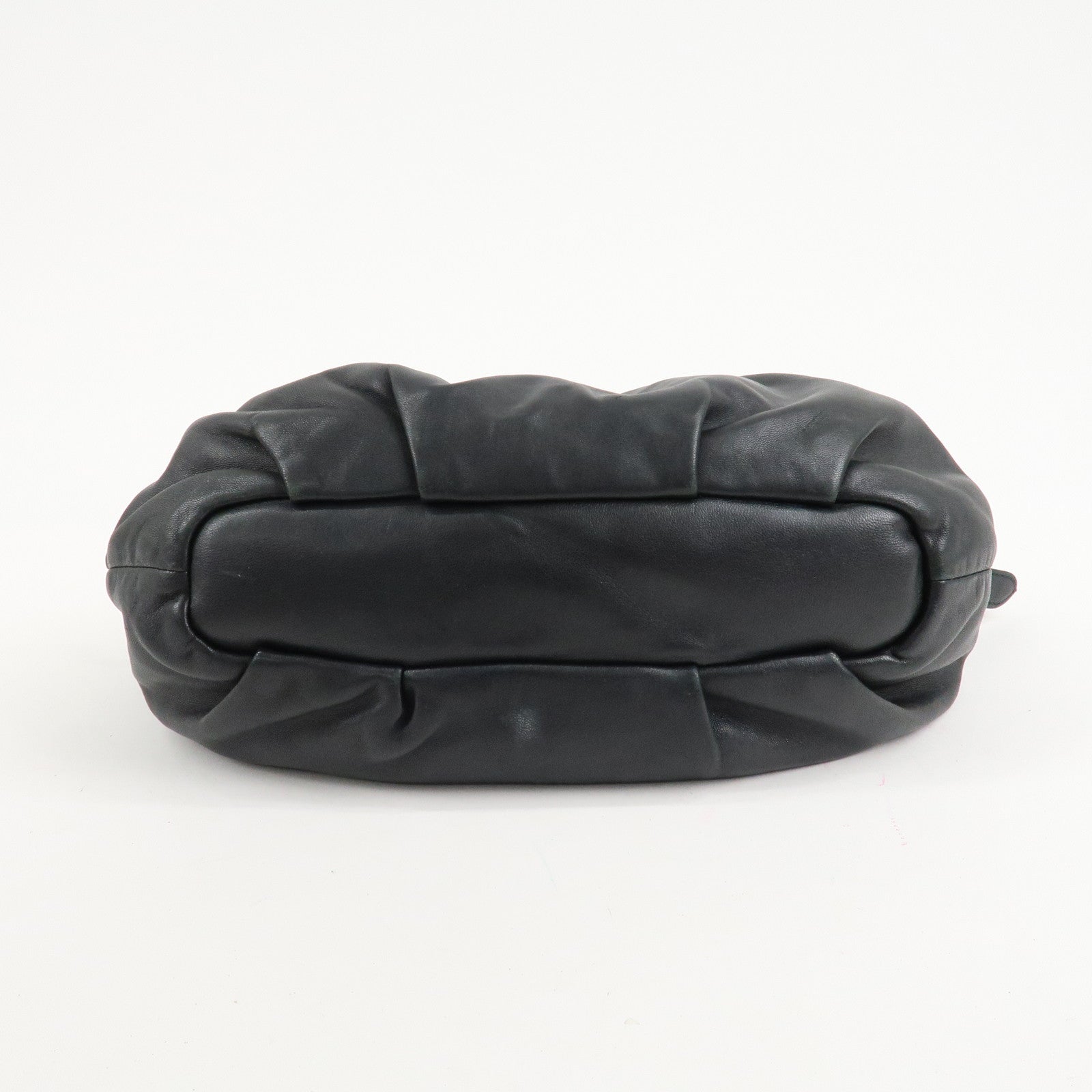 PRADA Leather 2Way Hand Bag Shoulder Bag Black BN2324 Used