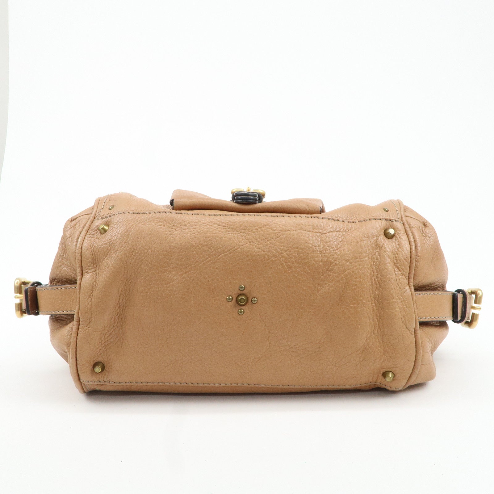 Chloe Paddington Leather Shoulder Bag Hand Bag Brown Used