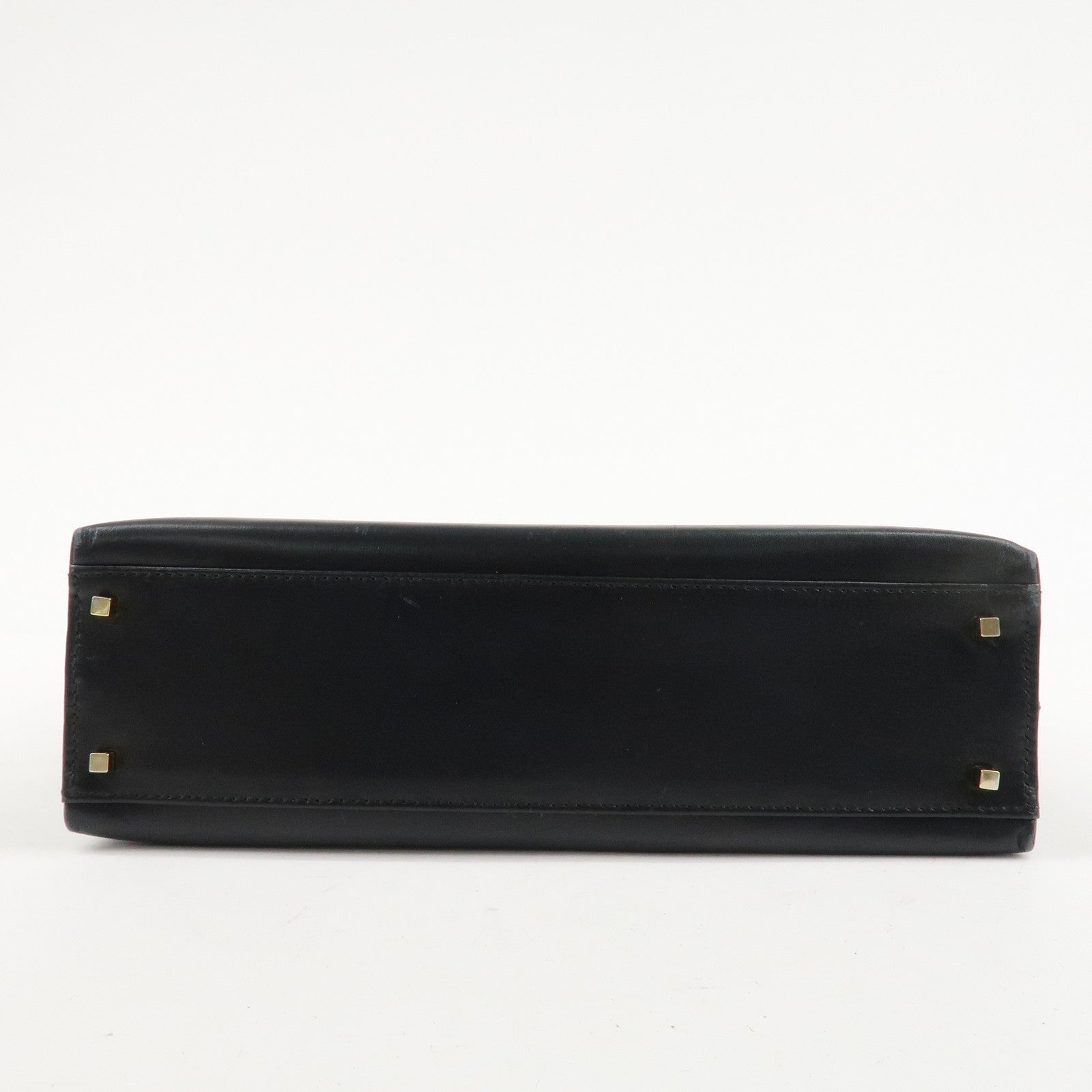 Ferragamo Leather Gancini 2Way Hand Shoulder Bag Black AT210536 Used