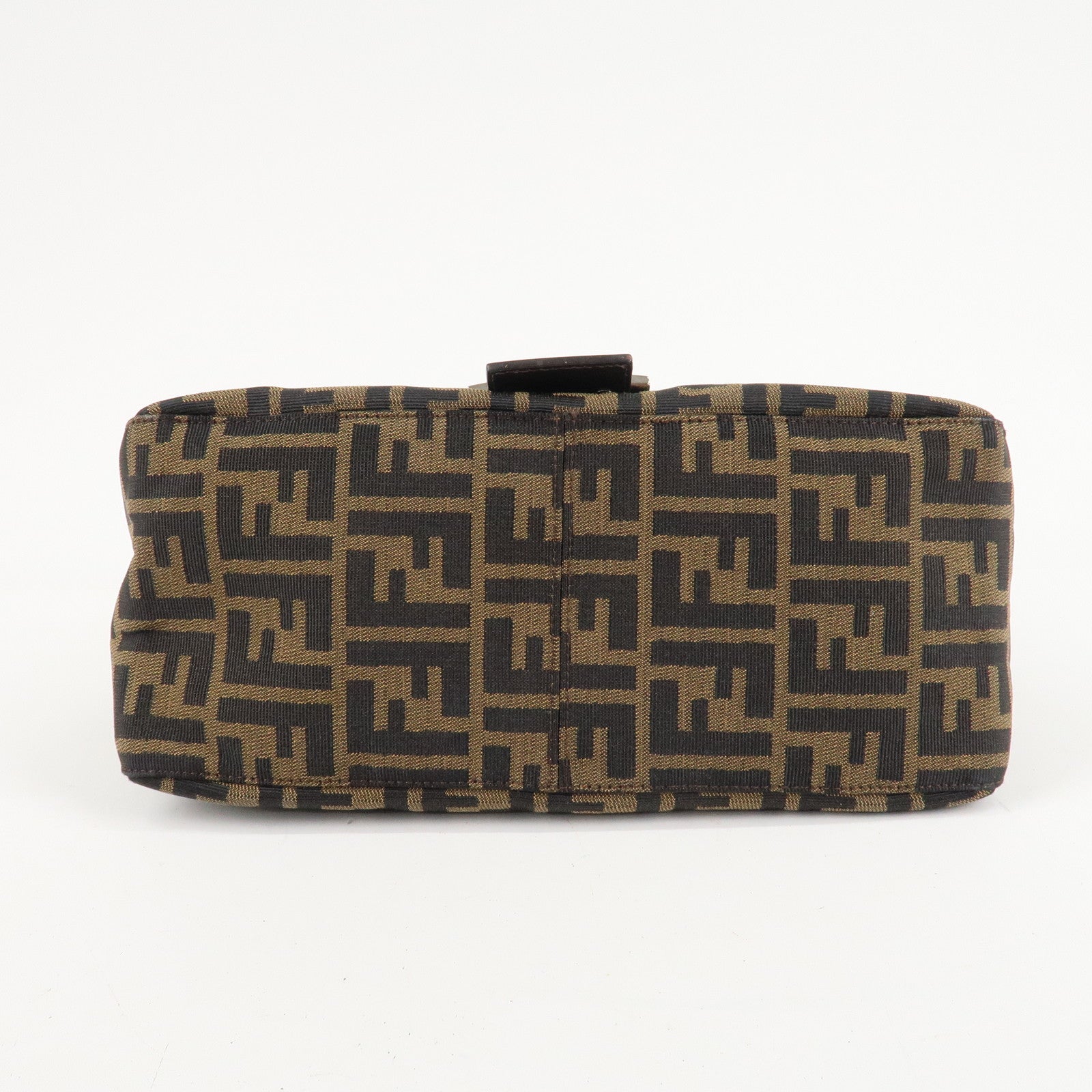 FENDI Mamma Baguette Zucca Canvas Leather Shoulder Bag 26325 Used