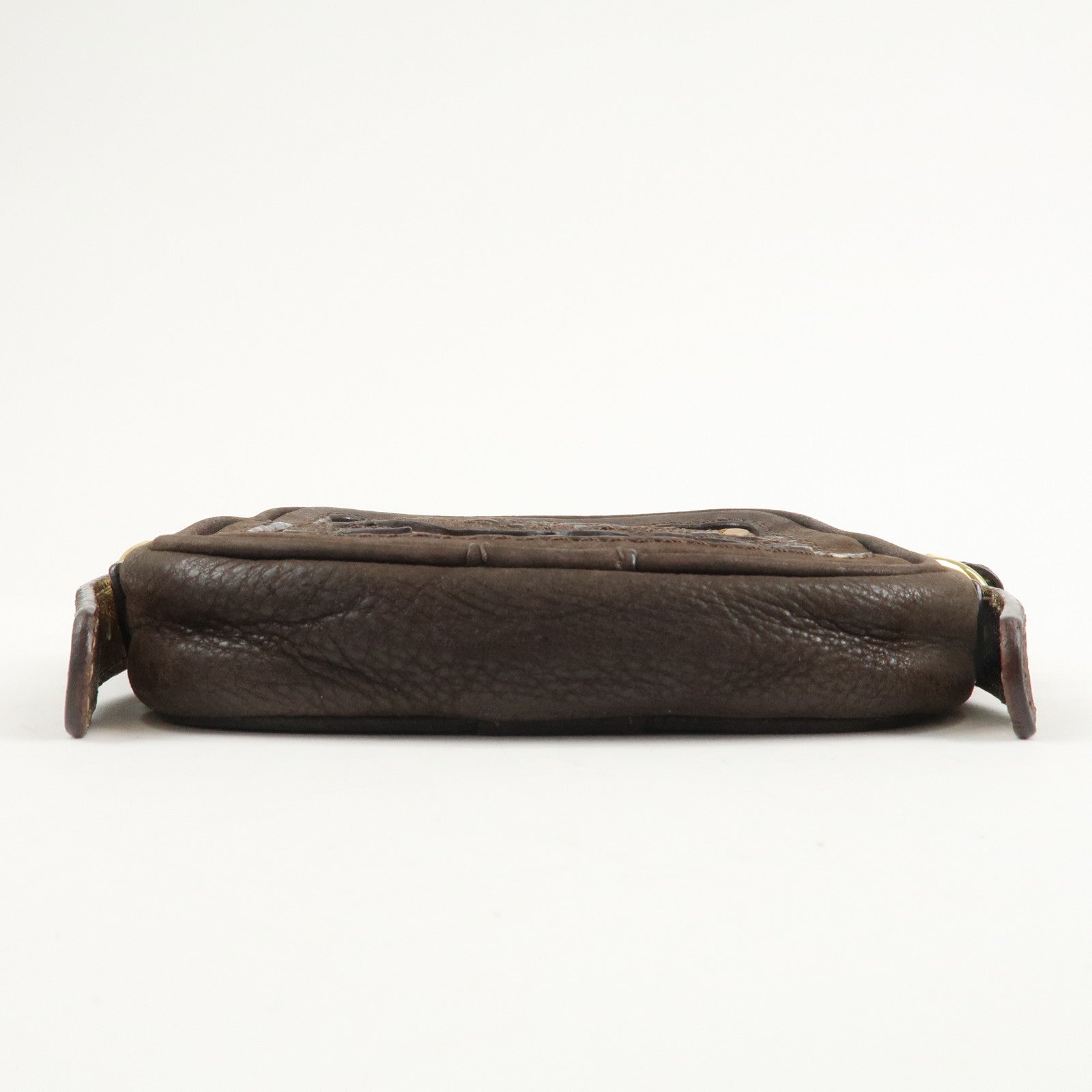 LOEWE Anagram Leather Mini Shoulder Bag Crossbody Bag Brown Used