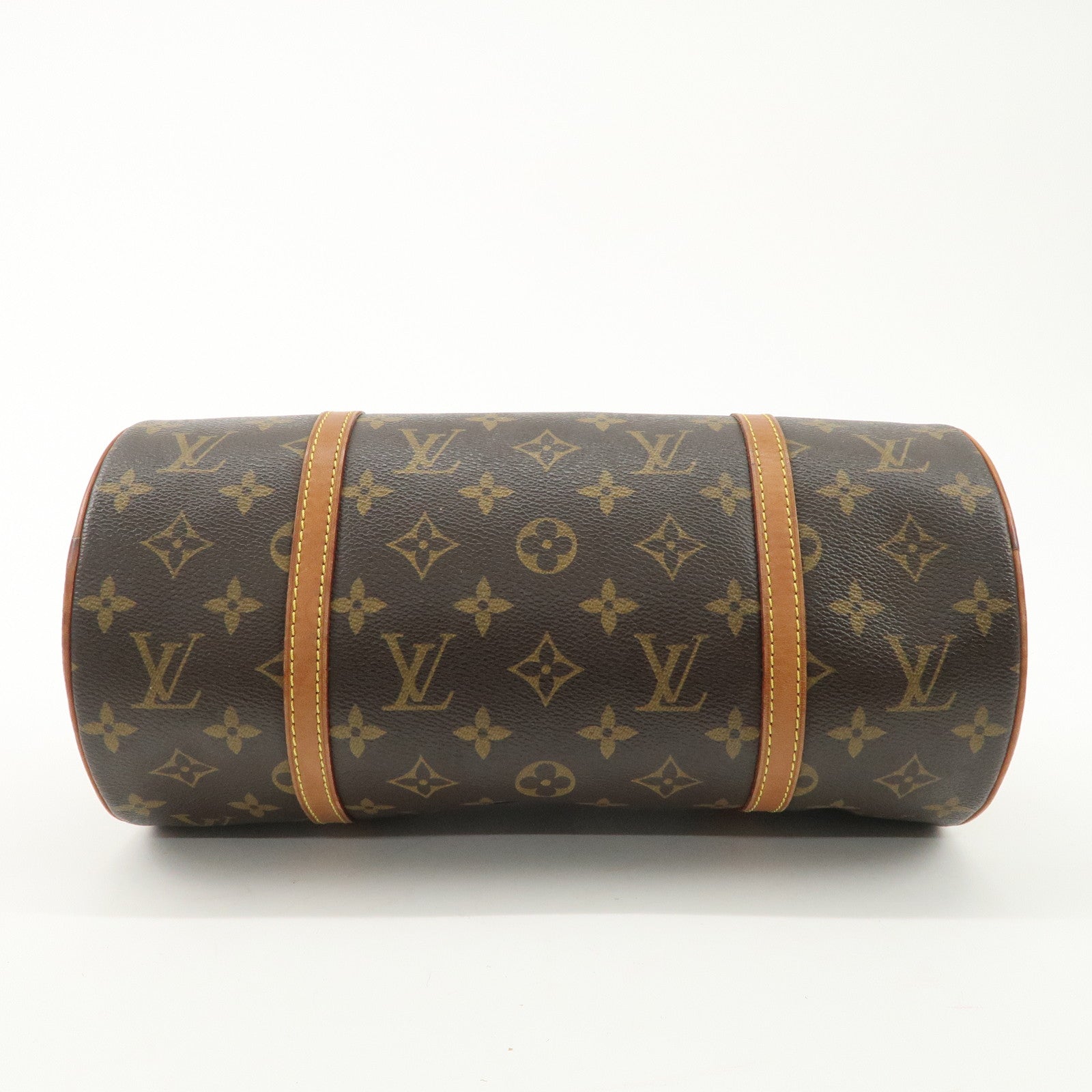 Louis Vuitton Monogram Papillon 30 Hand Bag New Style Brown M51385 Used