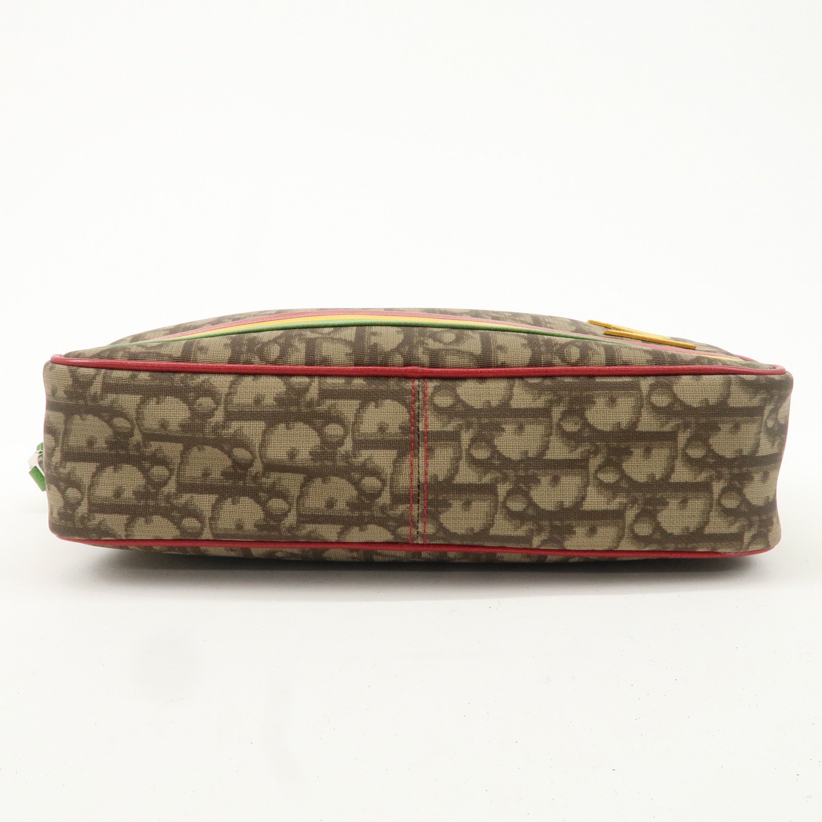 Christian Dior Rasta Trotter PVC Leather Shoulder Bag Brown Used