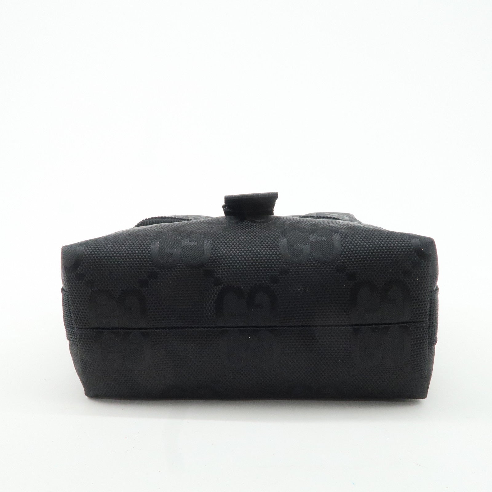 GUCCI Off The Grid GG Nylon Leather Shoulder Crossbody Bag Black Used