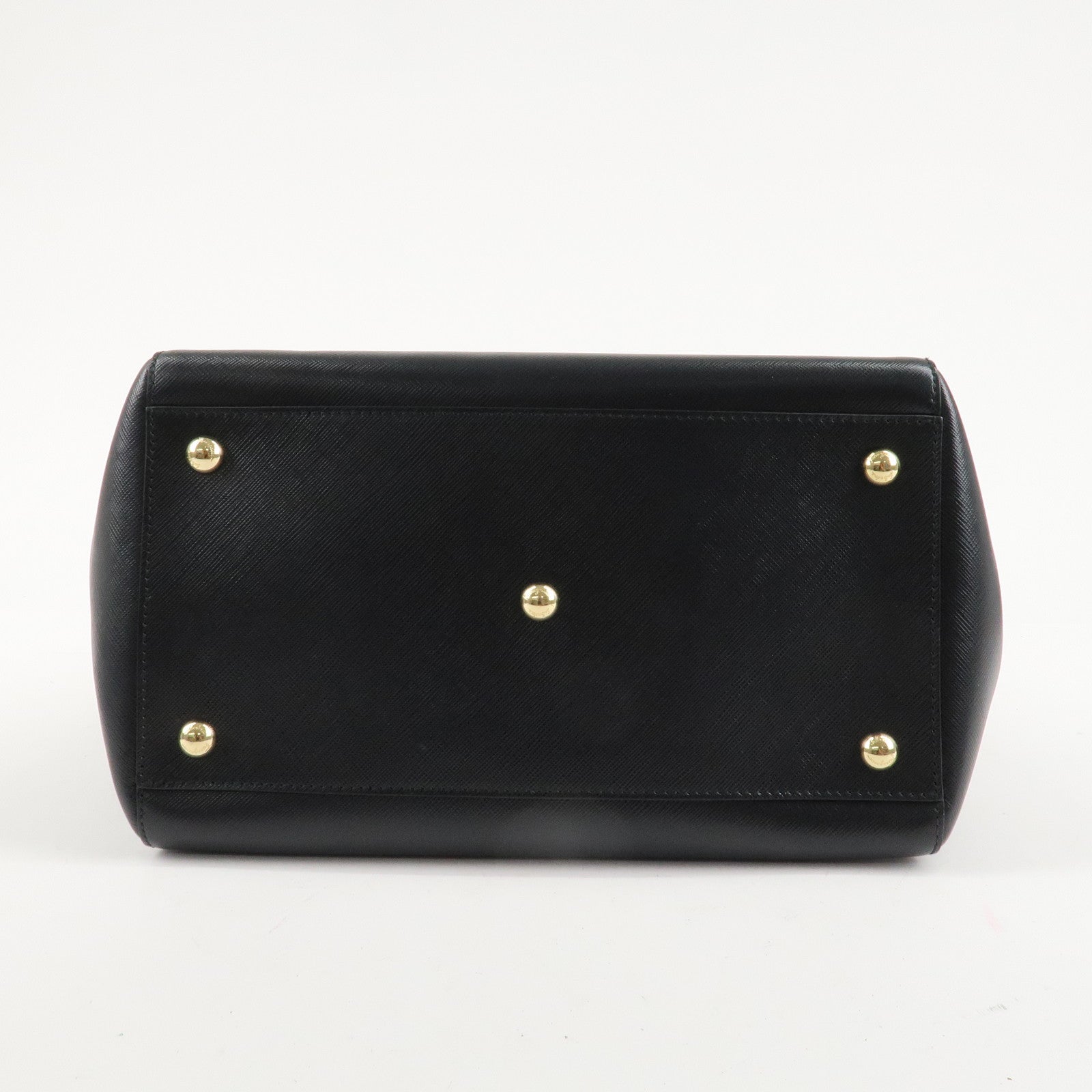 Ferragamo Vara Ribbon Chain Tote Bag Shoulder Bag Black Gold HDW Used