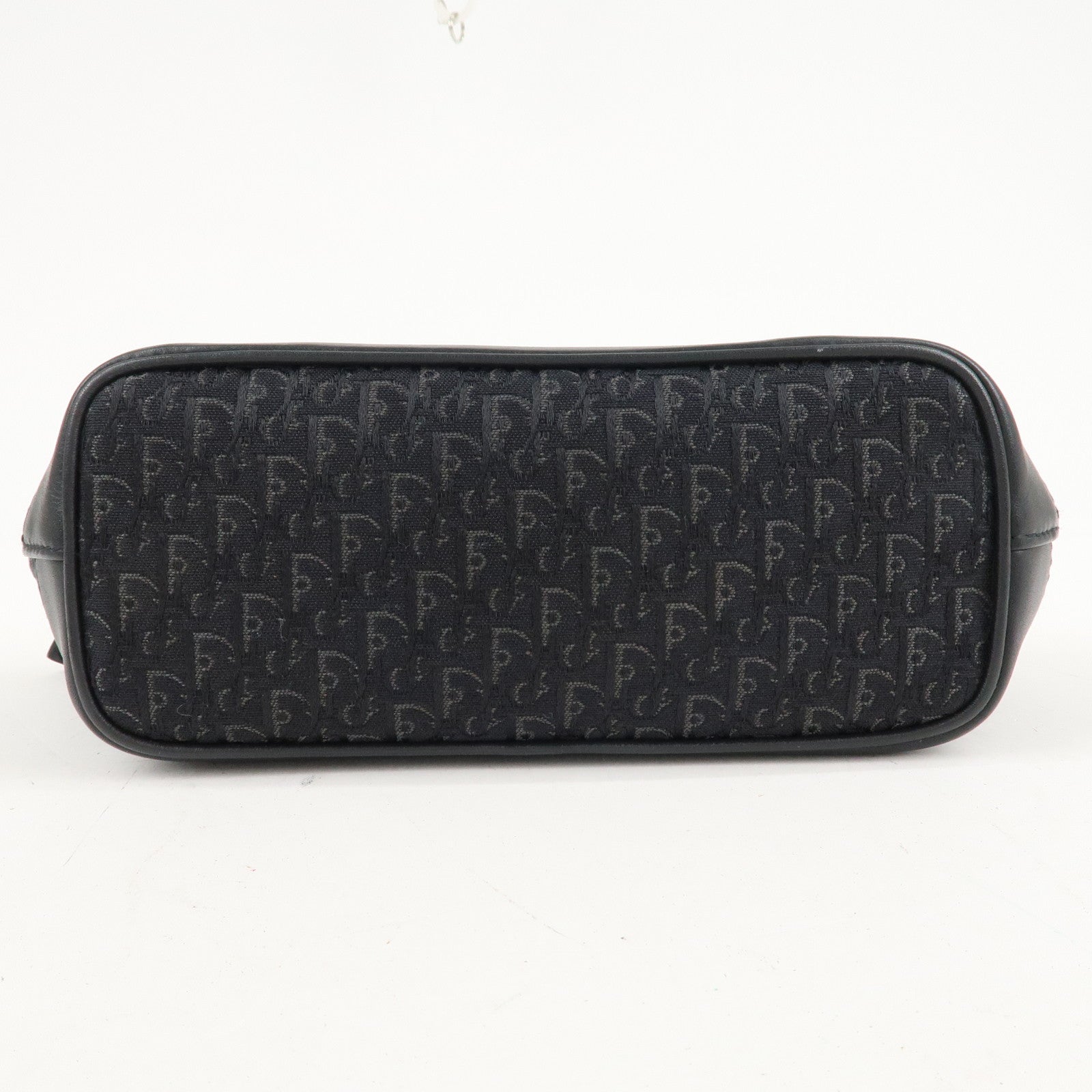 Christian Dior Trotter Canvas Leather Shoulder Bag Hand Bag Black Used