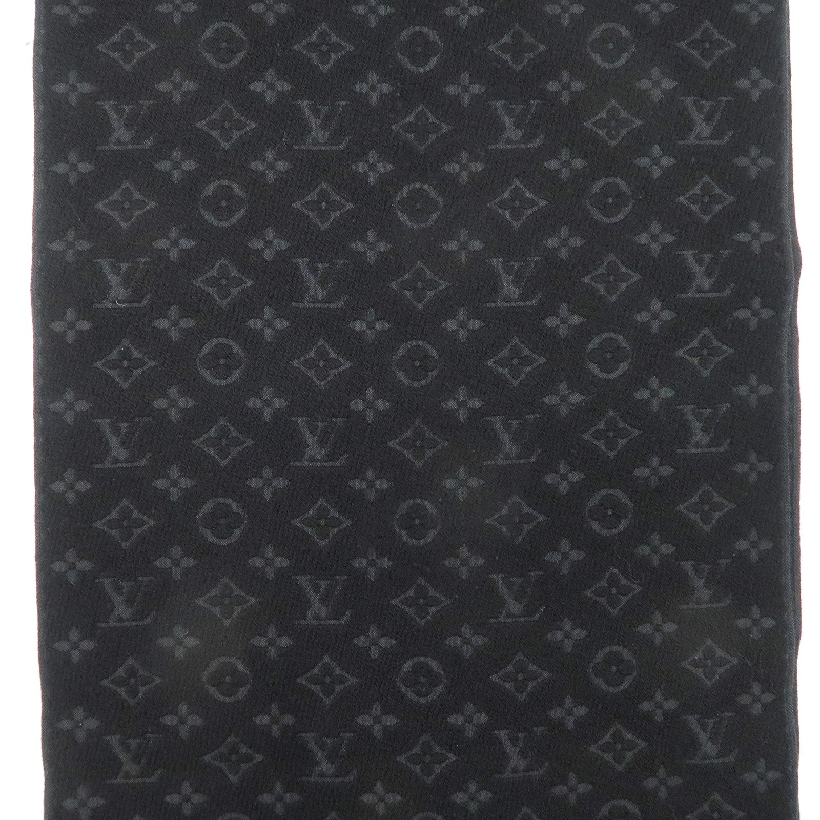 Louis Vuitton Monogram Escharpe Monogram Classic Noir M70520 Used F/S Used