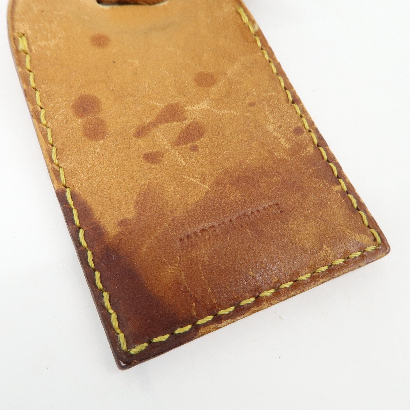 Louis Vuitton Set of 10 Leather Name Tag & Poignet Natural Used
