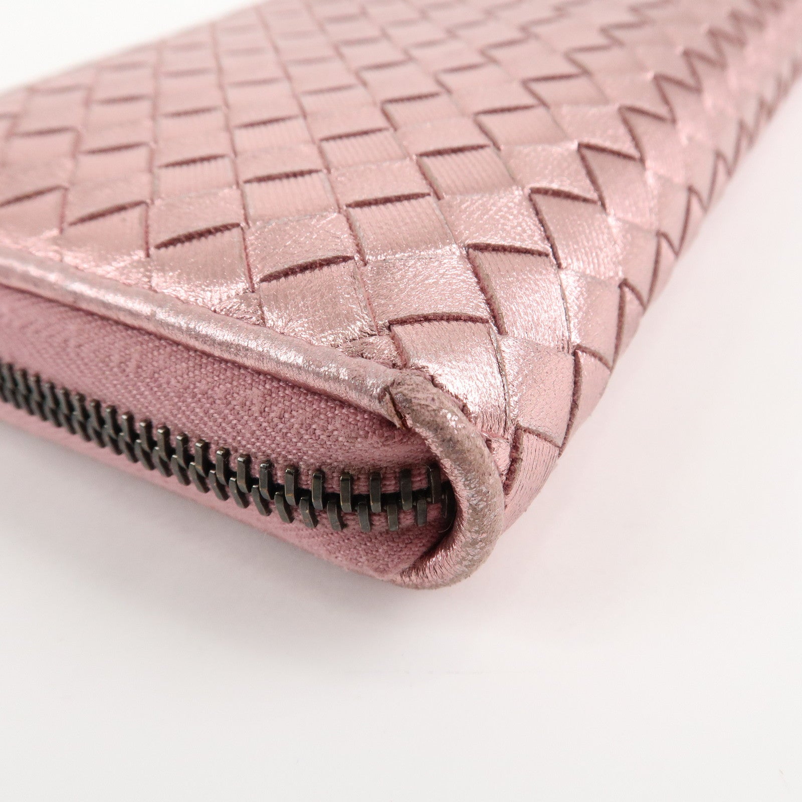 BOTTEGA VENETA Set of 2 Intrecciato Leather Long Wallet 114076 Used